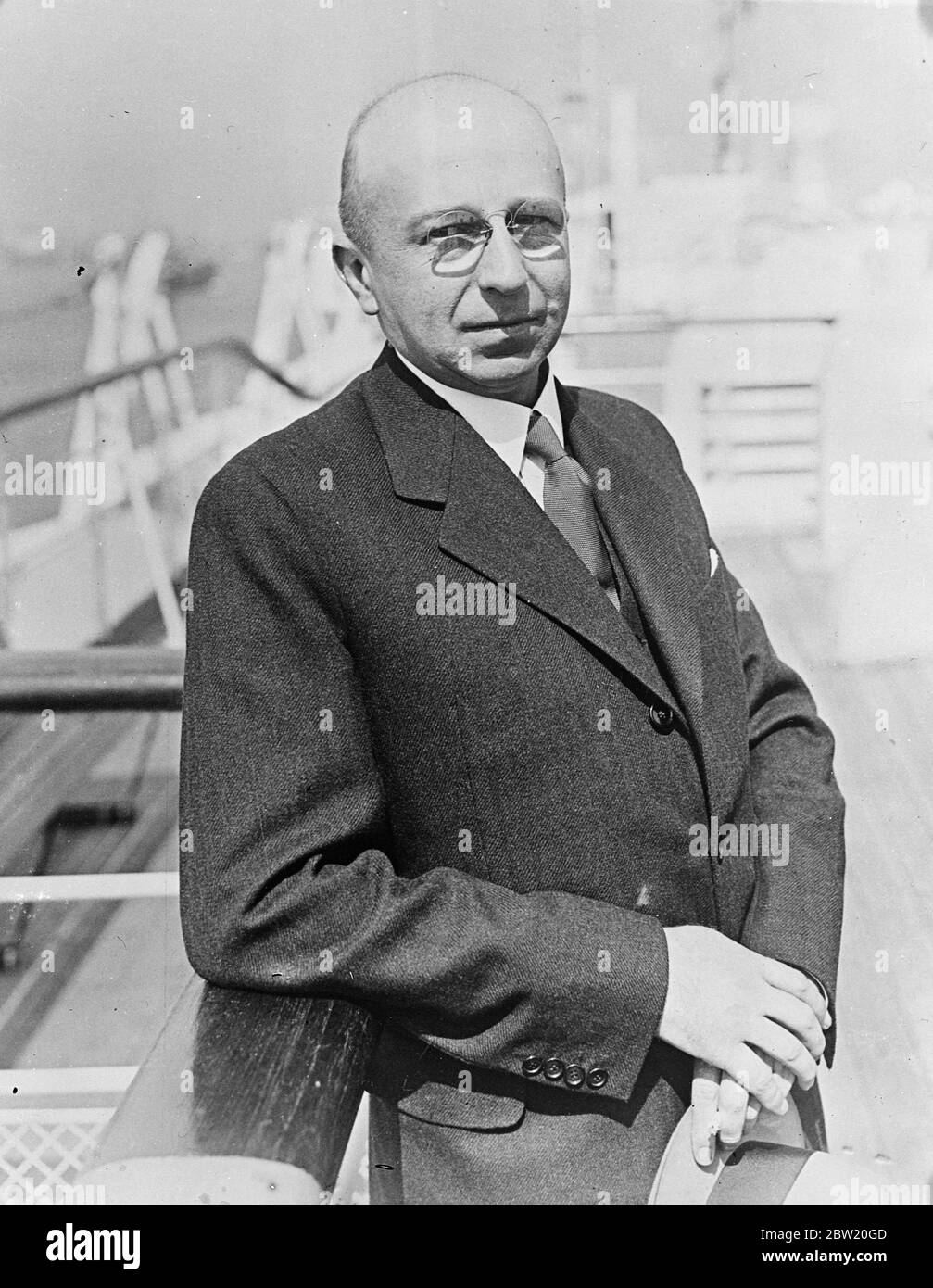 An attempt has been made with a bomb on the life of Colonel Adam Koc, leader of the Polish National Union Party, at his villa at Swidry, near Warsaw. Colonel was Undersecretary of Finance in three Cabinets. A recent picture of him. 19 July 1937 Stock Photo