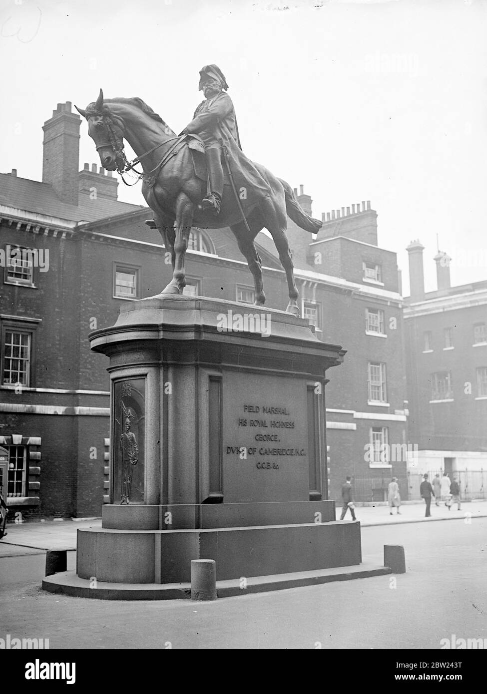 Field Marshal George, Duke of Cambridge's statue in Whitehall. Stock Photo