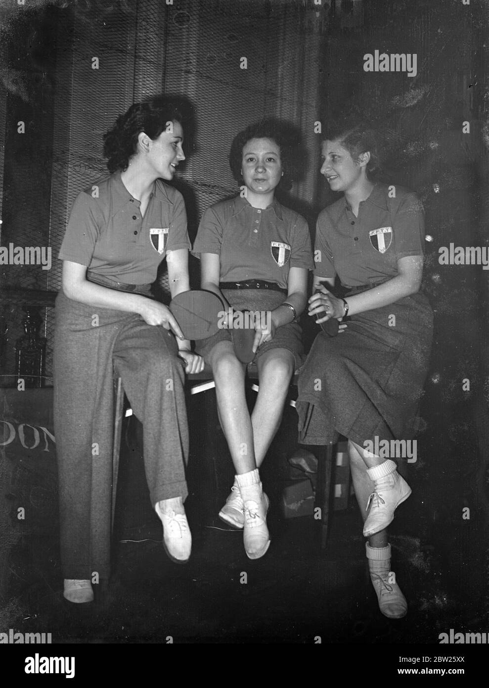 Table tennis hall Black and White Stock Photos & Images Alamy