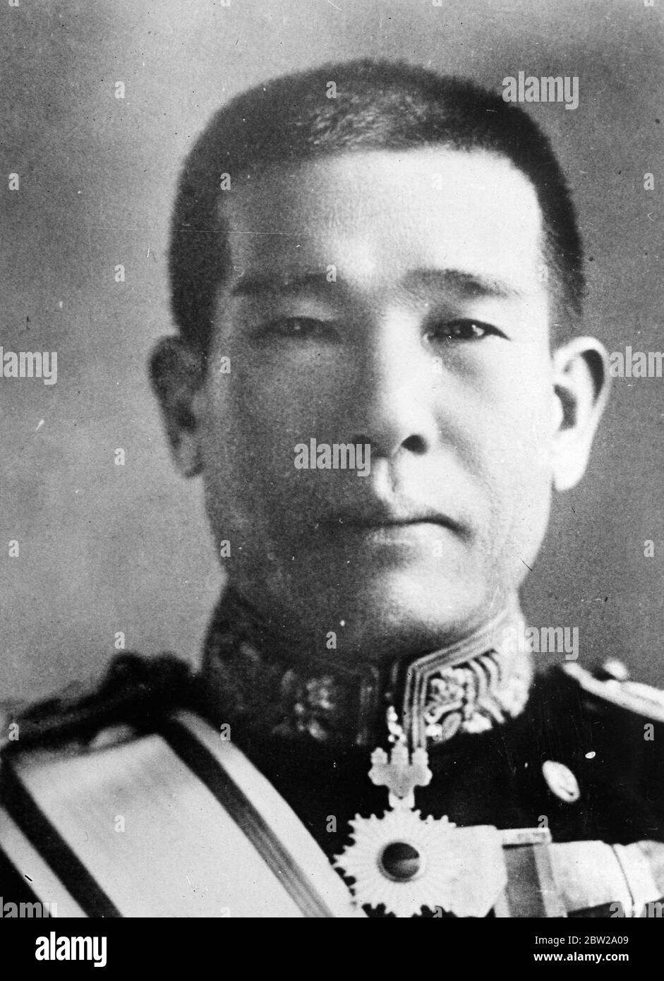 Japanese Adml takes full responsibility for sinking of US gunboat and three steamers. Adml Kiyoshi Hasegawa, the Japanese naval commander, as a shameful responsibility for the air attacks by Japanese bombers which sunk the United States gunboat Panay, which had been serving as America's floating embassy and three American steamers near Nanking. 18 of the people aboard the gumbo a missing and many others were wounded. Britons are among the survivors. Adml Hasegawa has informed the United States naval authorities that he regrets the attacks, most deeply. 13 November 1937 Stock Photo