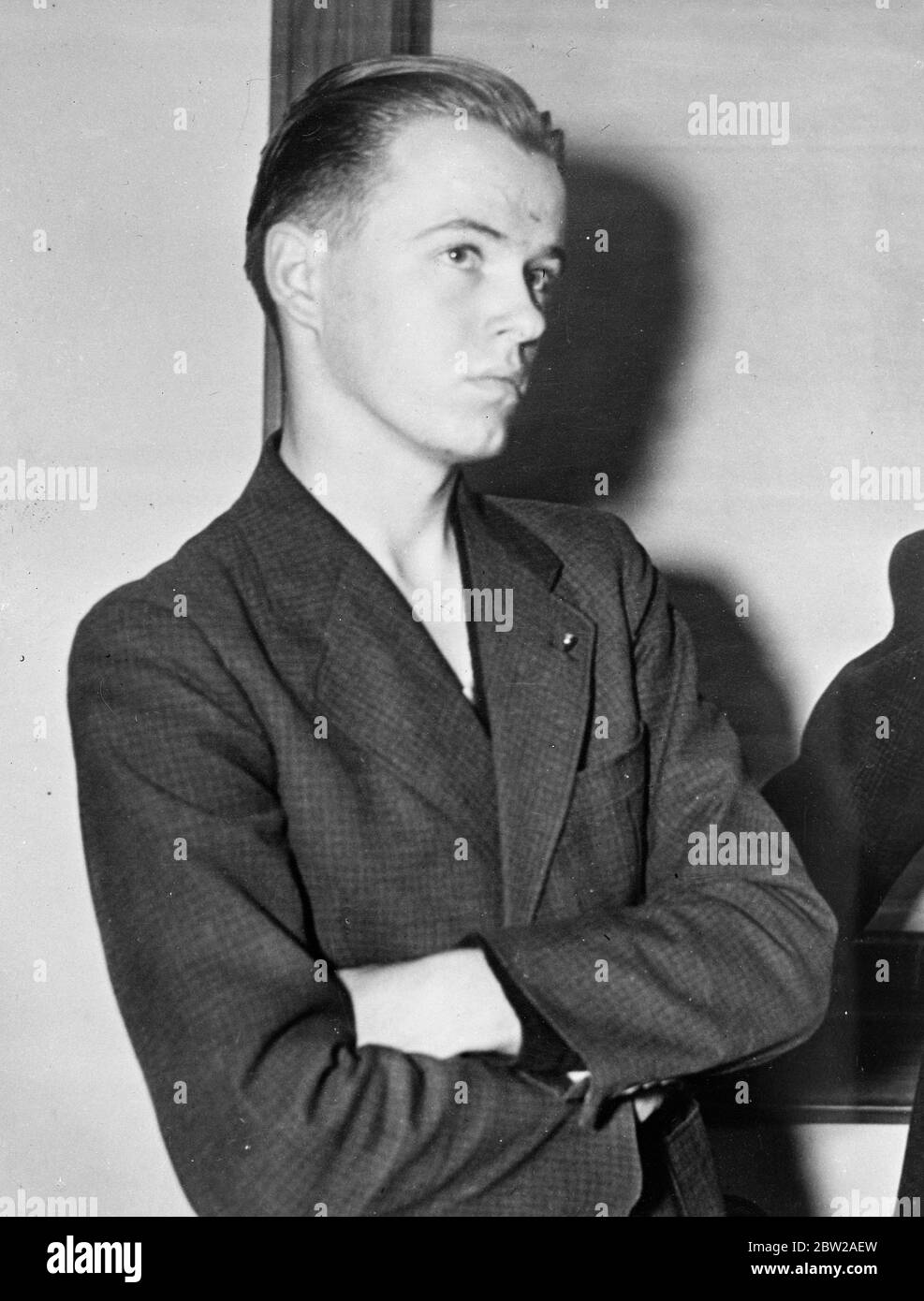 Boy of 18 confesses to murdering couple with hammer. Talking disconnectedly, Paul Dwyer, 18-year-old chauffeur, confessed to the police at North Arlington, New Jersey, that he had committed a fantastic double hammer murder, which cost the lives of Dr J G Littlefield, an orderly physician, of South Paris, Maine, and Mrs Littlefield. The police said Dwyer was apparently motivated by the need for money, although the murders netted him less than Â£60. Dwyer, part-time chauffeur to the littlefields told the police that he killed the couple in South Paris, stuffed their bodies into the car and drove Stock Photo
