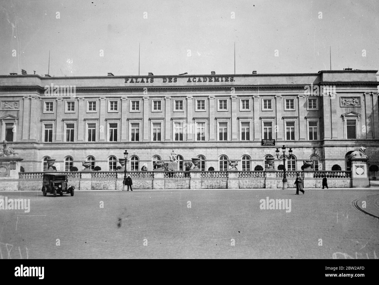 Where nine power conference on Sino- Japanese War will take place in Brussels. Representatives of the 9 pounds are being invited to meet at the Palace of Academie in Brussels on 30 October to consider means of ending the Sino-Japanese war. Italy has accepted the invitation, but it is thought that Japan's reply will be a refusal to attend the conference, and that she will rely on Italy to defend her. 22 October 1937 Stock Photo