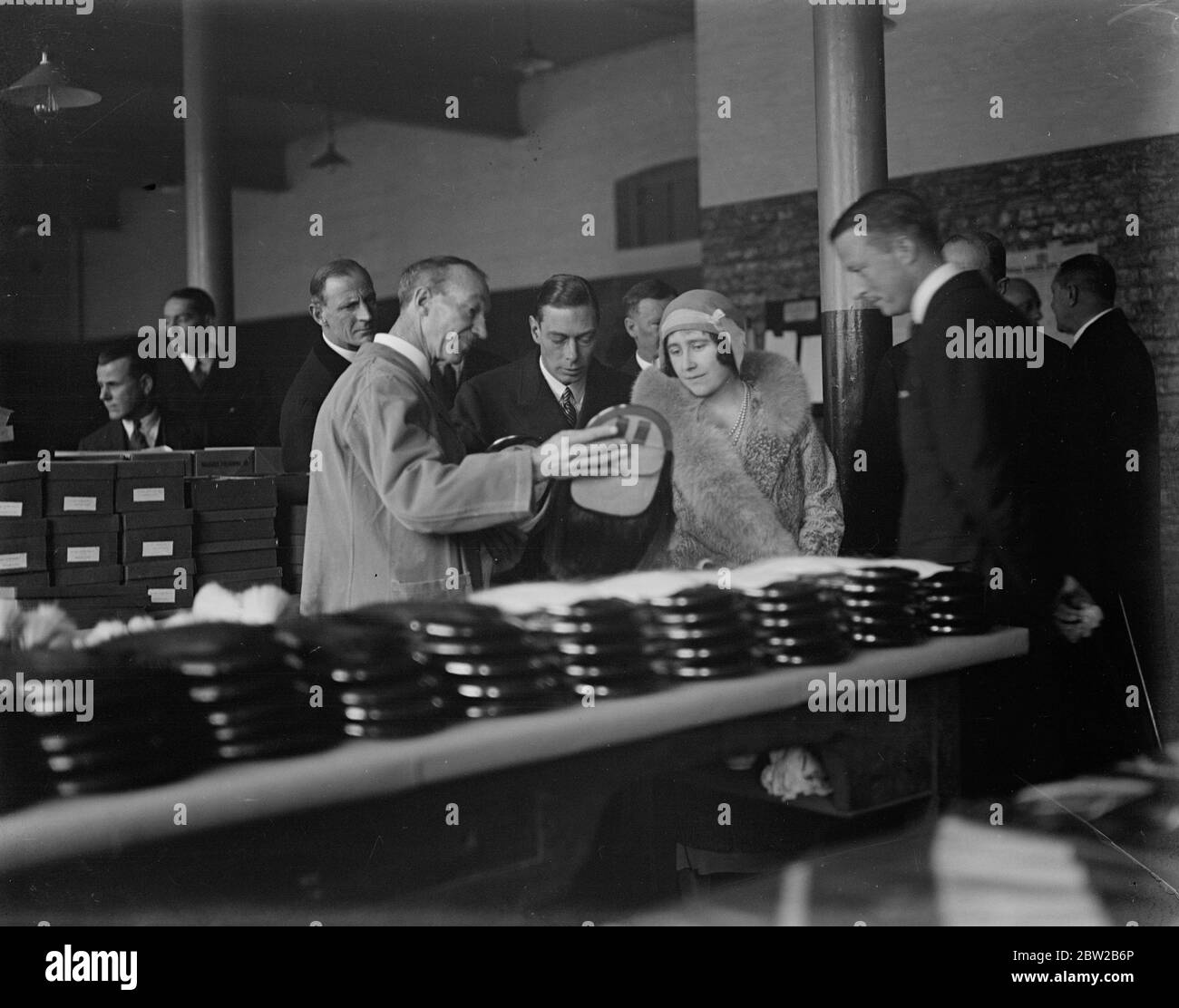 Duke and Duchess of York at army clothing depot. The Duke and Duchess ...