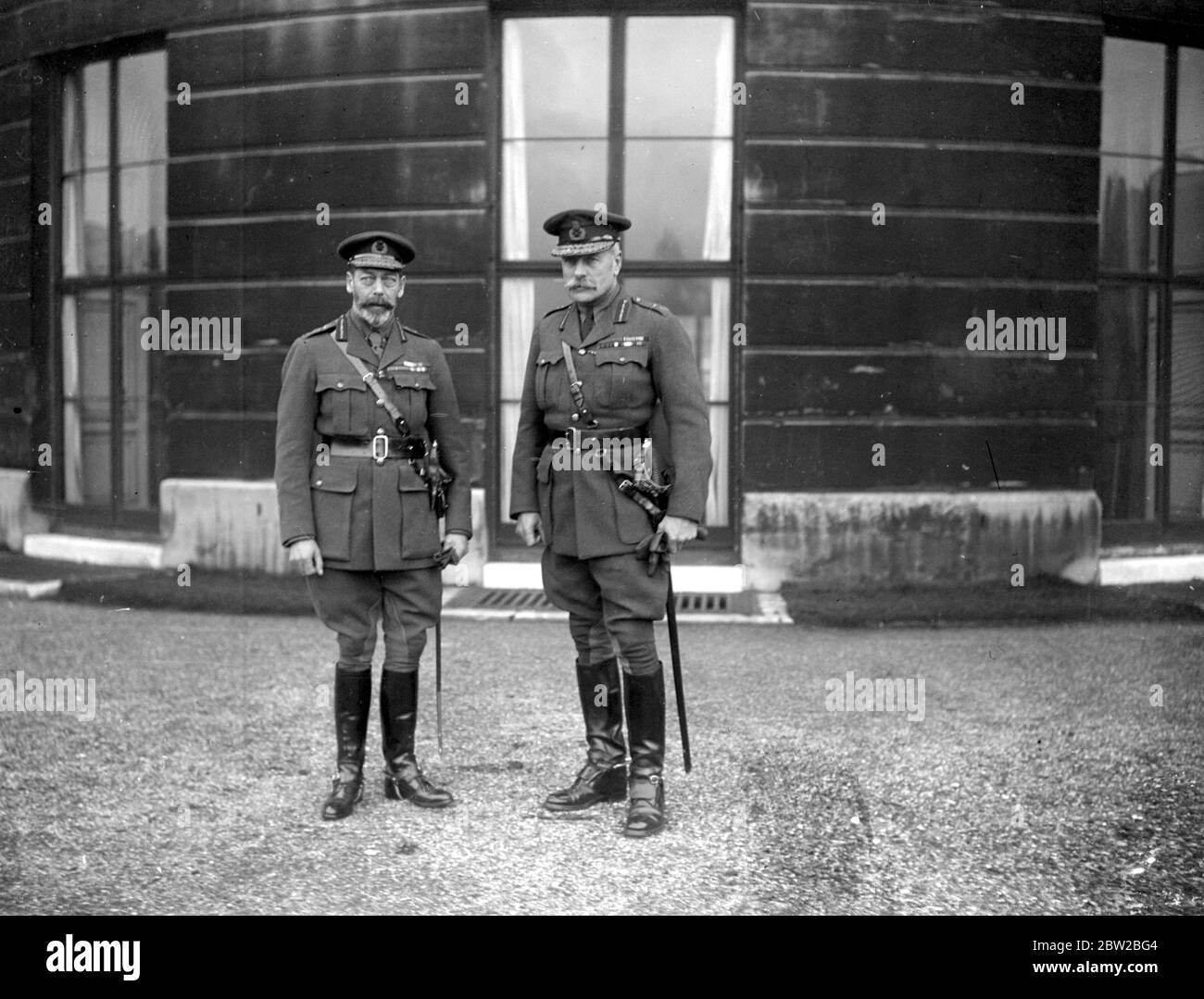 King George V and Sir Douglas Haig. 19 December 1918 Stock Photo