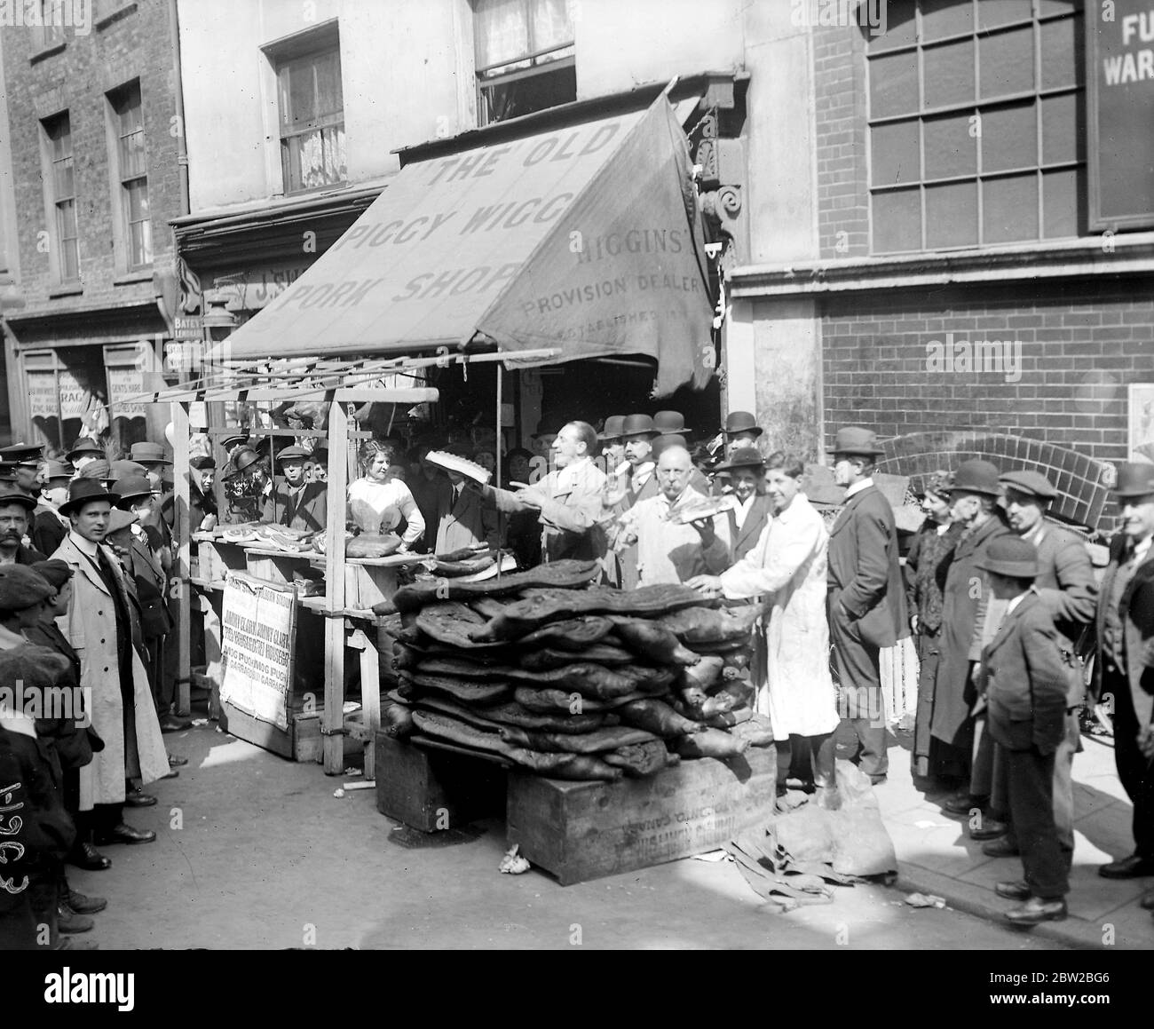 Pork Stall taken for Cassell's. May 1917 Stock Photo