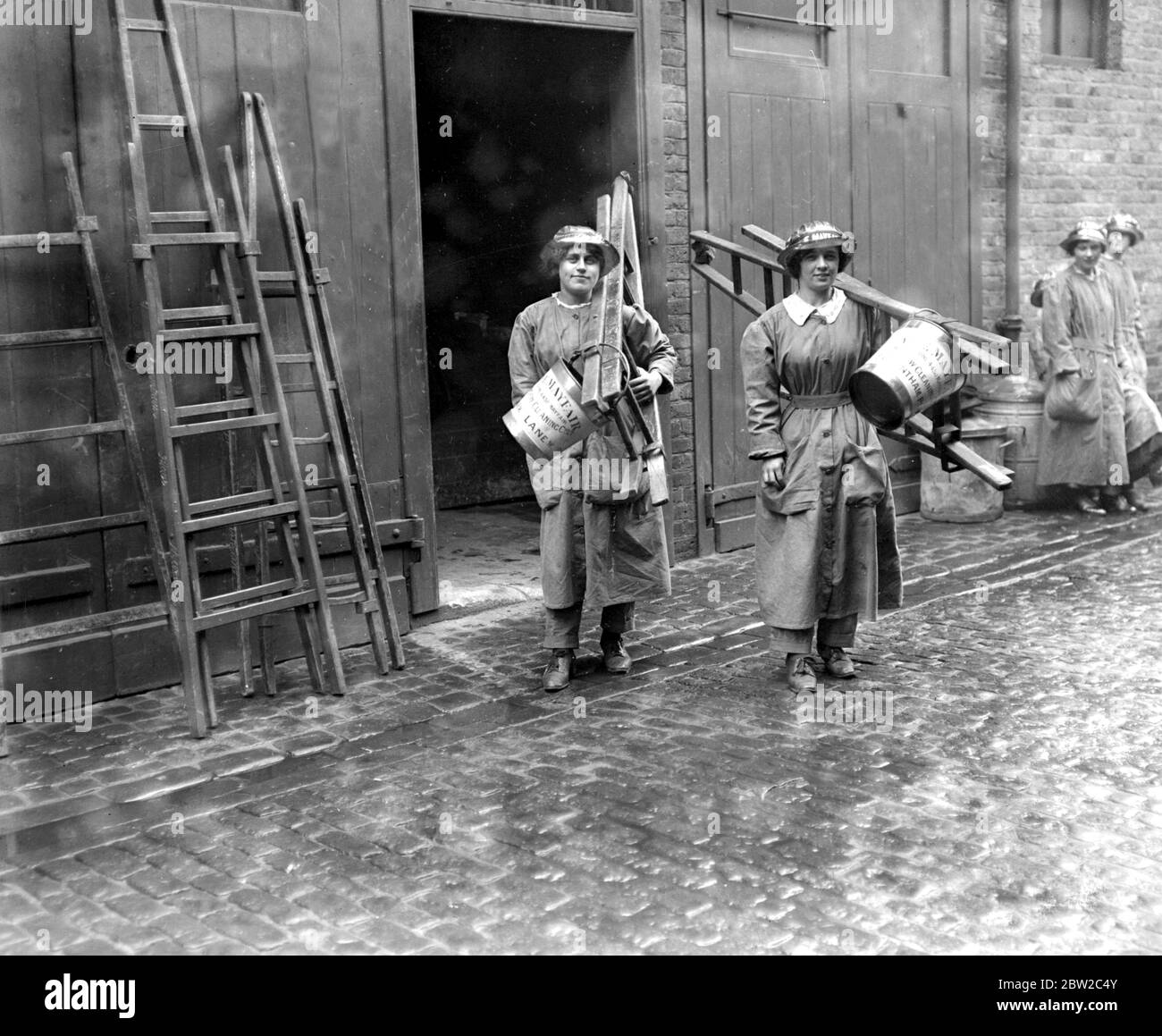 Mayfair window cleaning Co. 1917's Stock Photo