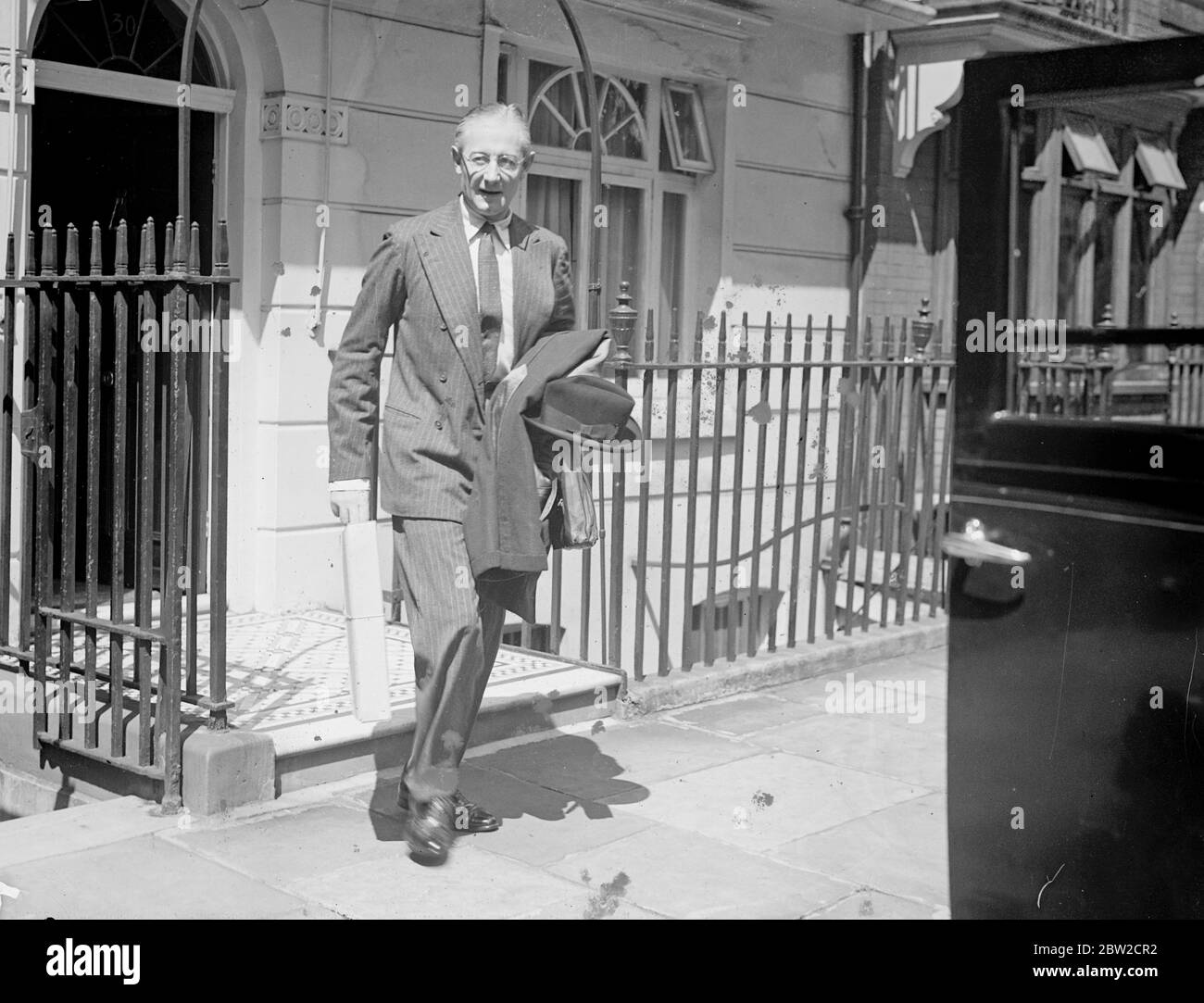 Lieutenant-Colonel John Arthur Herbert , MP for Monmouth division, has been appointed Governor of Bengal in succession of Sir John Woodward, who relinquished office in November. Colonel Herbert has represented Monmouth Conservatives since a by-election in June 1934 and has been assistant whip, unpaid, since 1937. His appointment will necessitate a new by-election. Photo shows: Lieutenant Herbert as he left London for a weekend in the country. 1 July 1939 Stock Photo