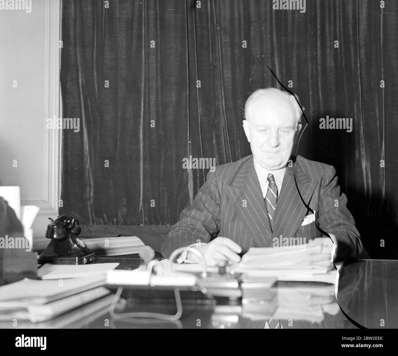 Lord Woolton Minister of Food. 1940 Stock Photo