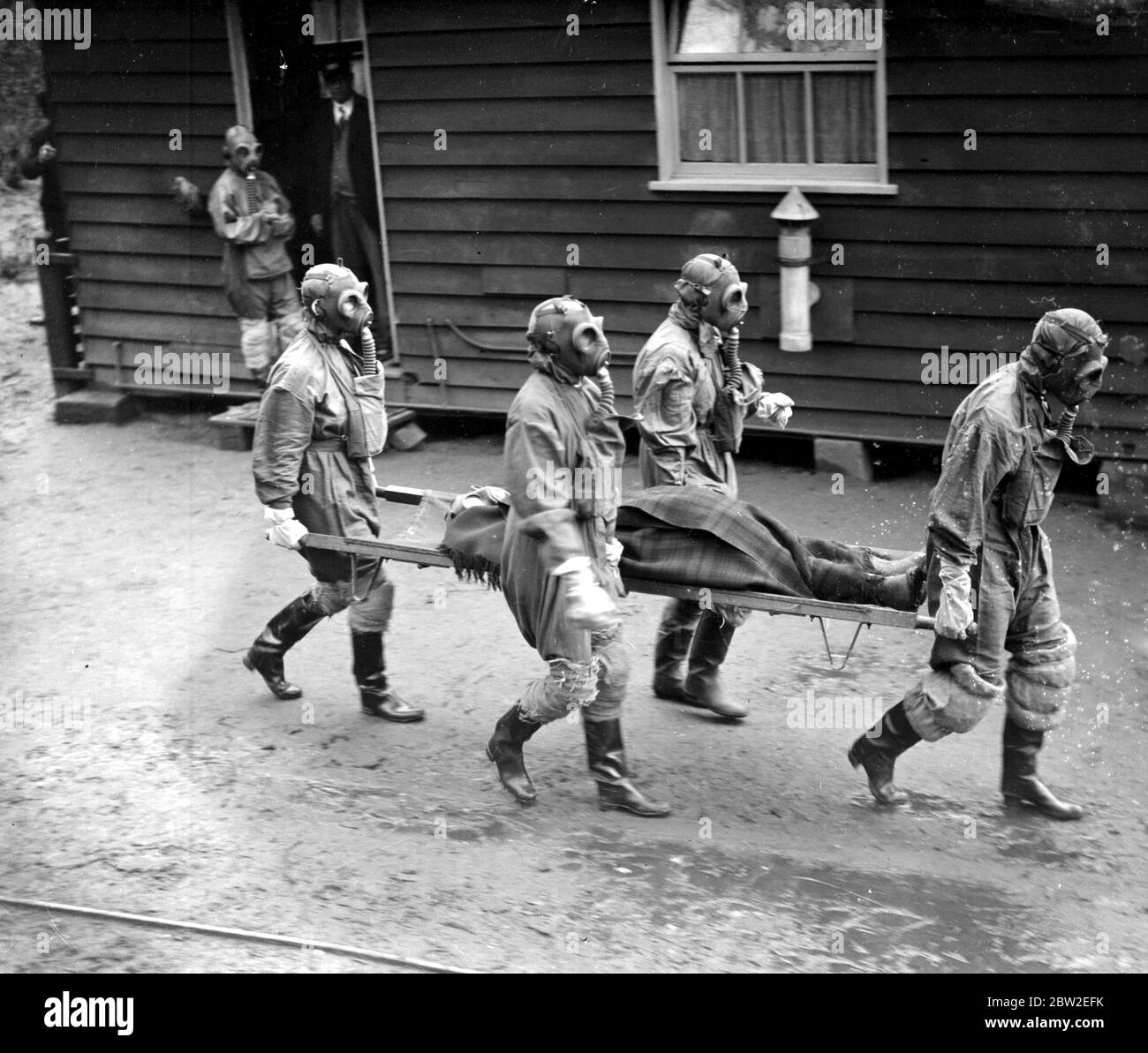 Gas Attack by Air. The famous Chislehurst Caves formed the scene of