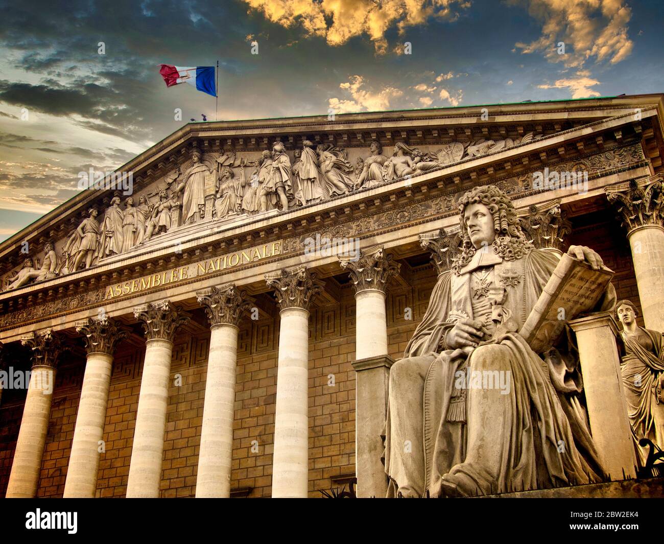 Palais Bourbon, National assembly, Paris, Ile-de-France, France Stock Photo