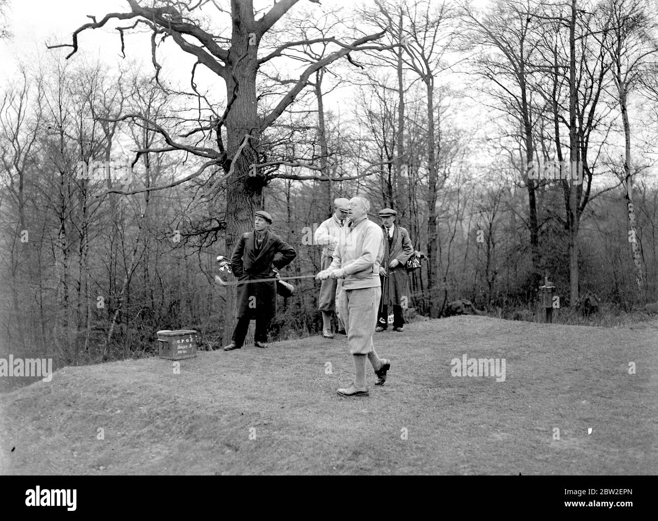 M.P. Sir Ed. Campbell golfing. 1934 Stock Photo