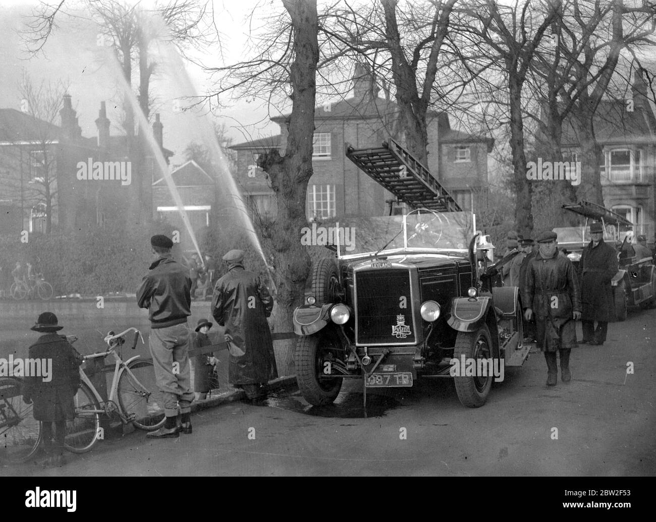 Fire Engine in Chislehurst, Kent. 1933 Stock Photo Alamy