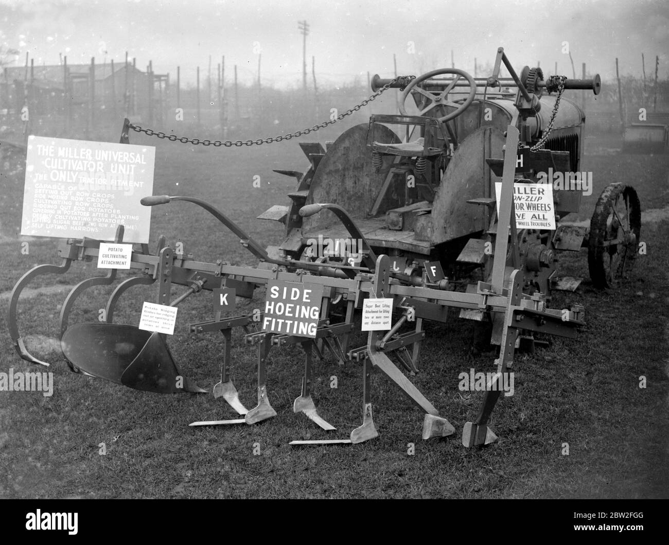Miller Wheels Utility plough and ride. 1934 Stock Photo