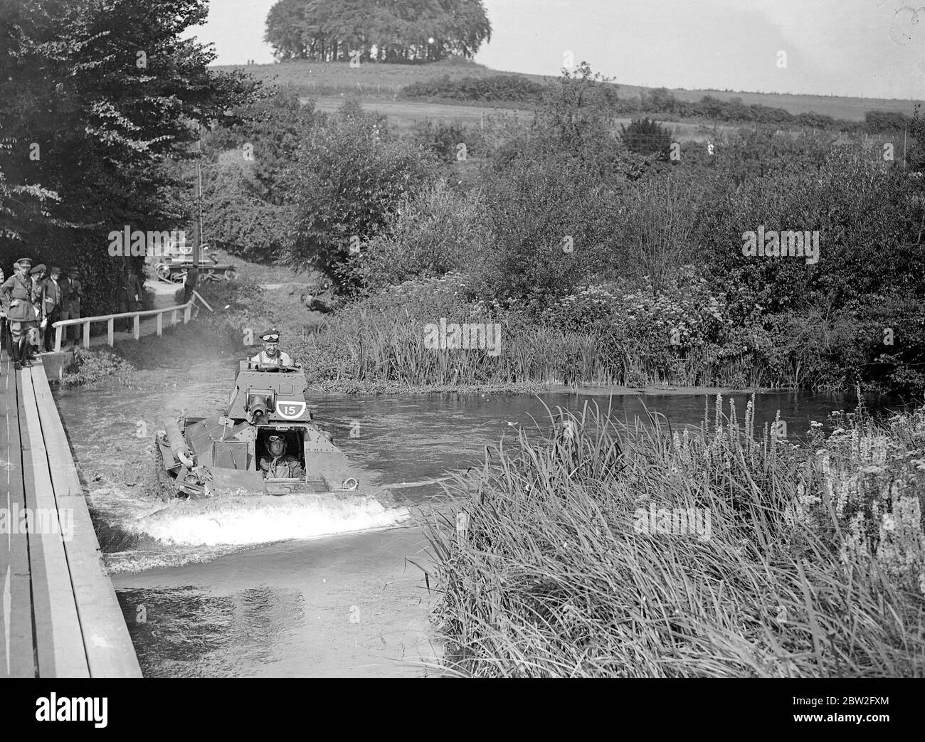 Tank manoevres, Andover, Winchester area. 21 August 1935 Stock Photo