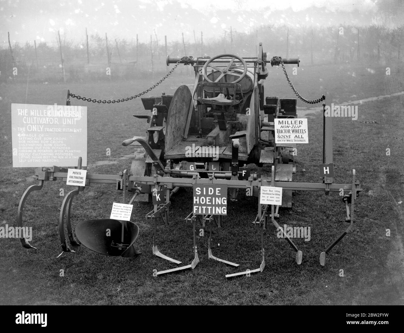 Miller Wheels Utility plough and ride. 1934 Stock Photo