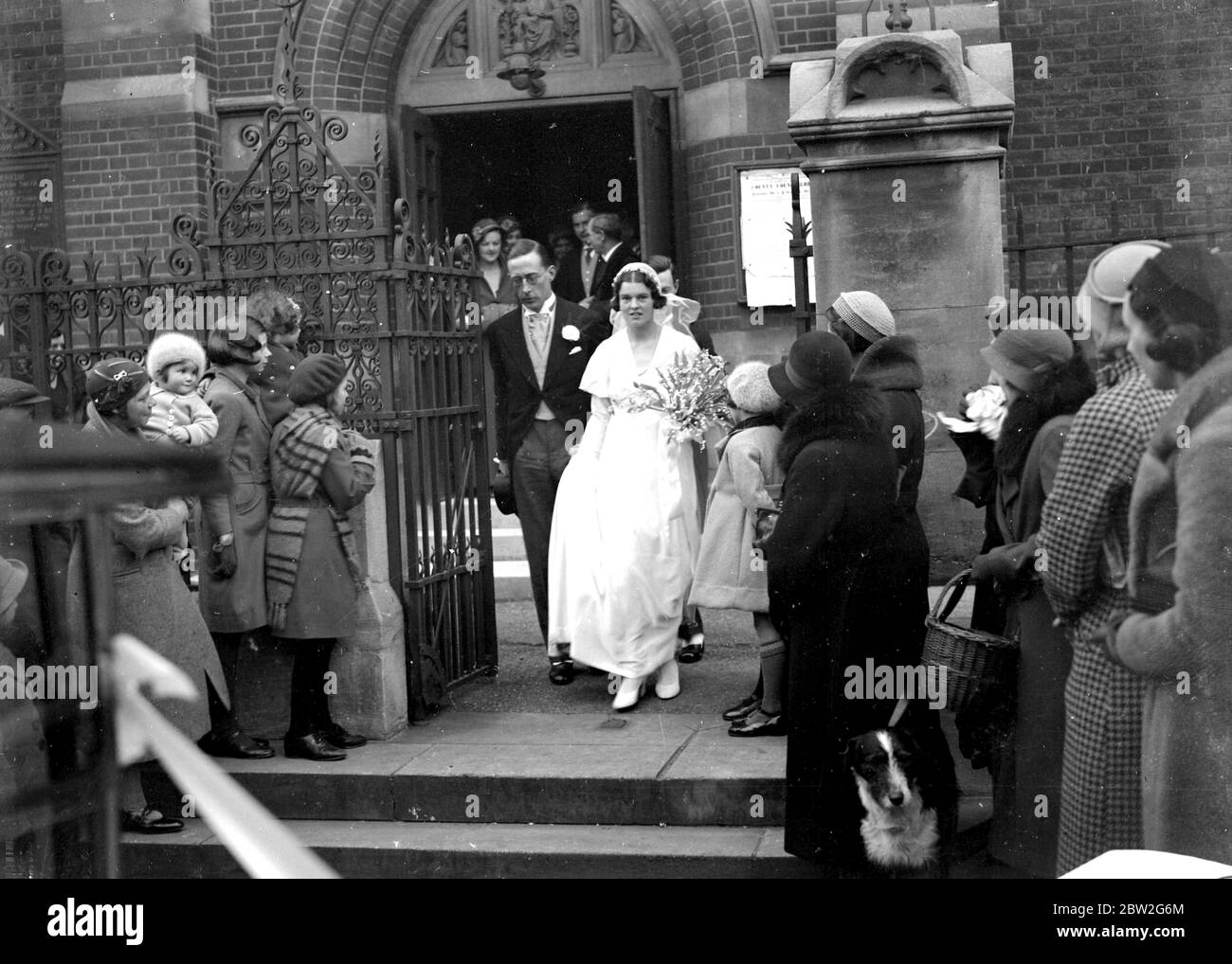 The Thompson marriage. 1934 Stock Photo