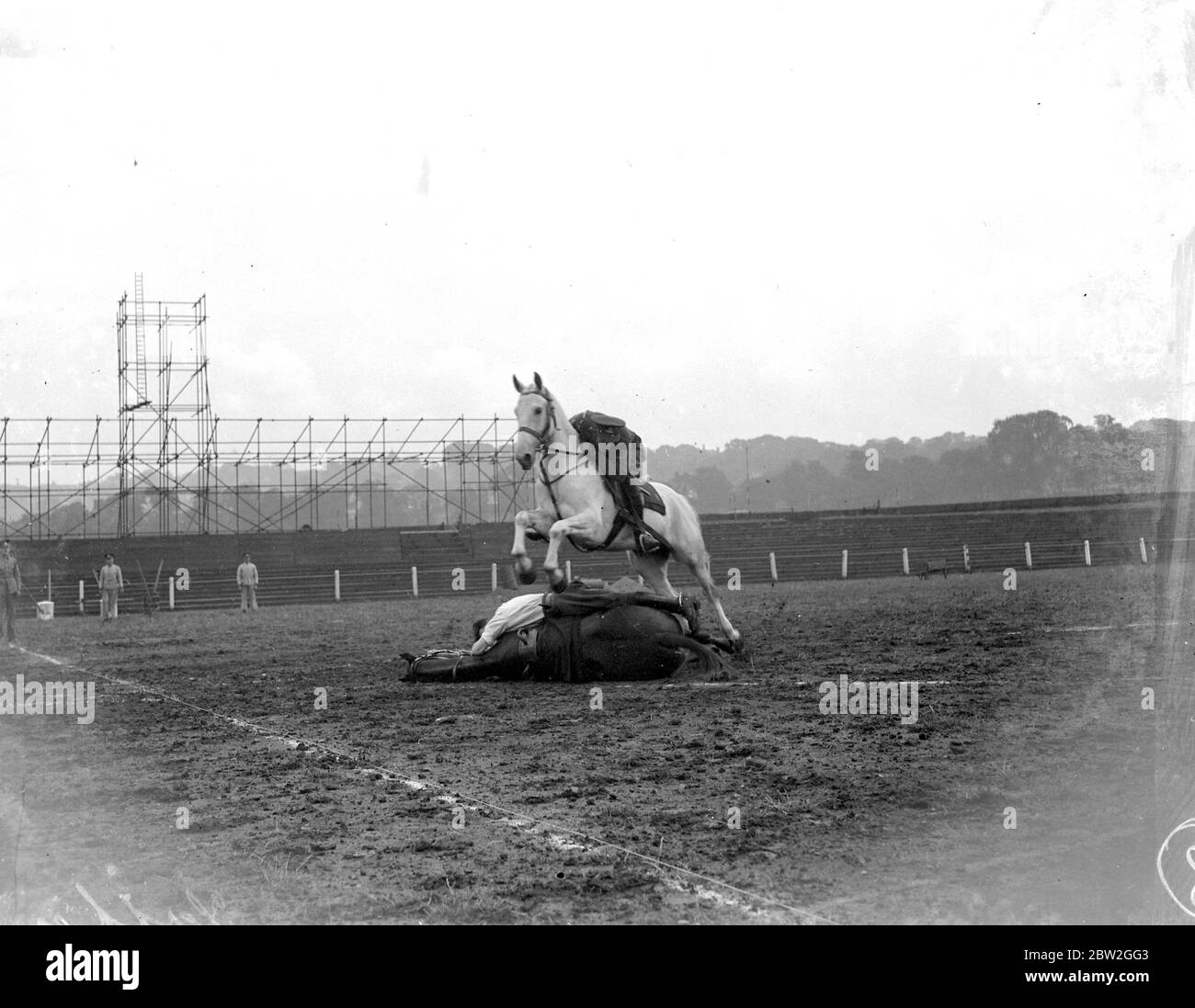 Woolwich Tattoo Trick Riding. 1934 Stock Photo