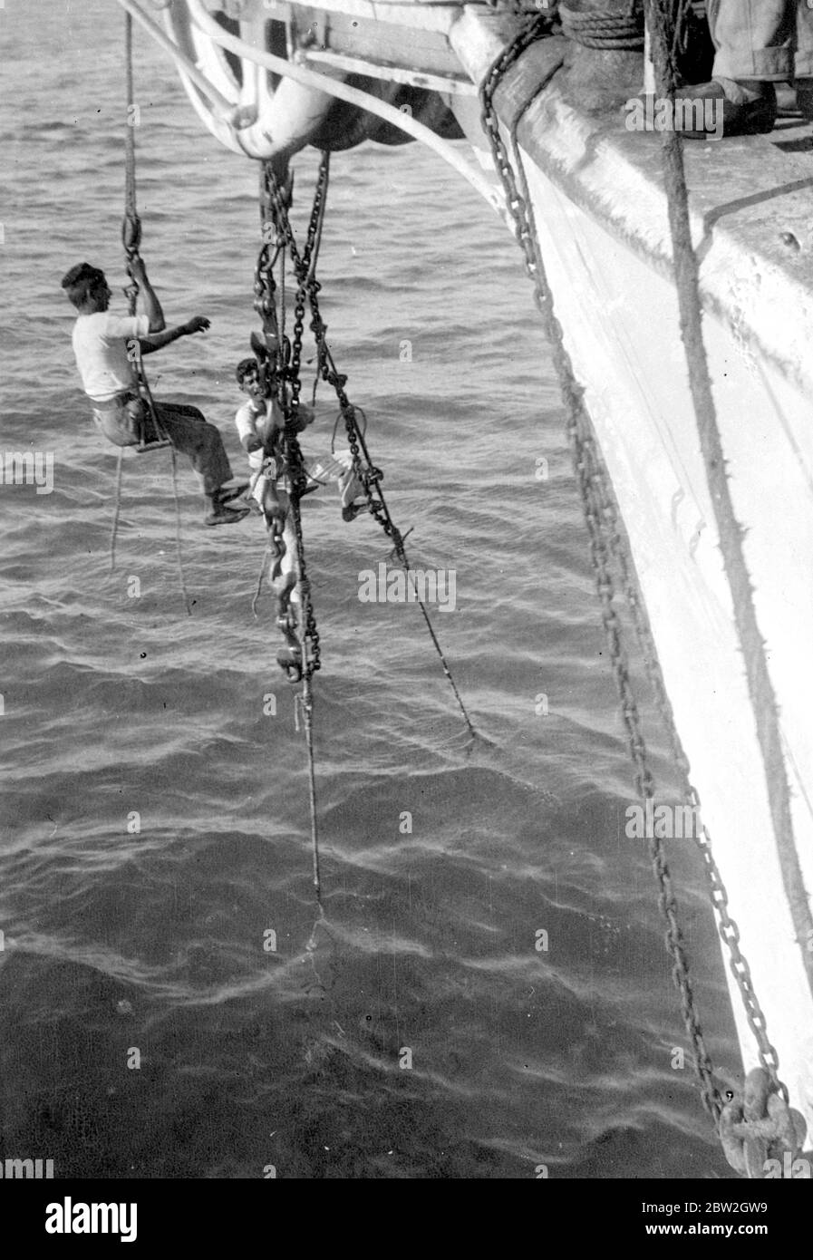 Cable Laying. 1914-1918 Stock Photo