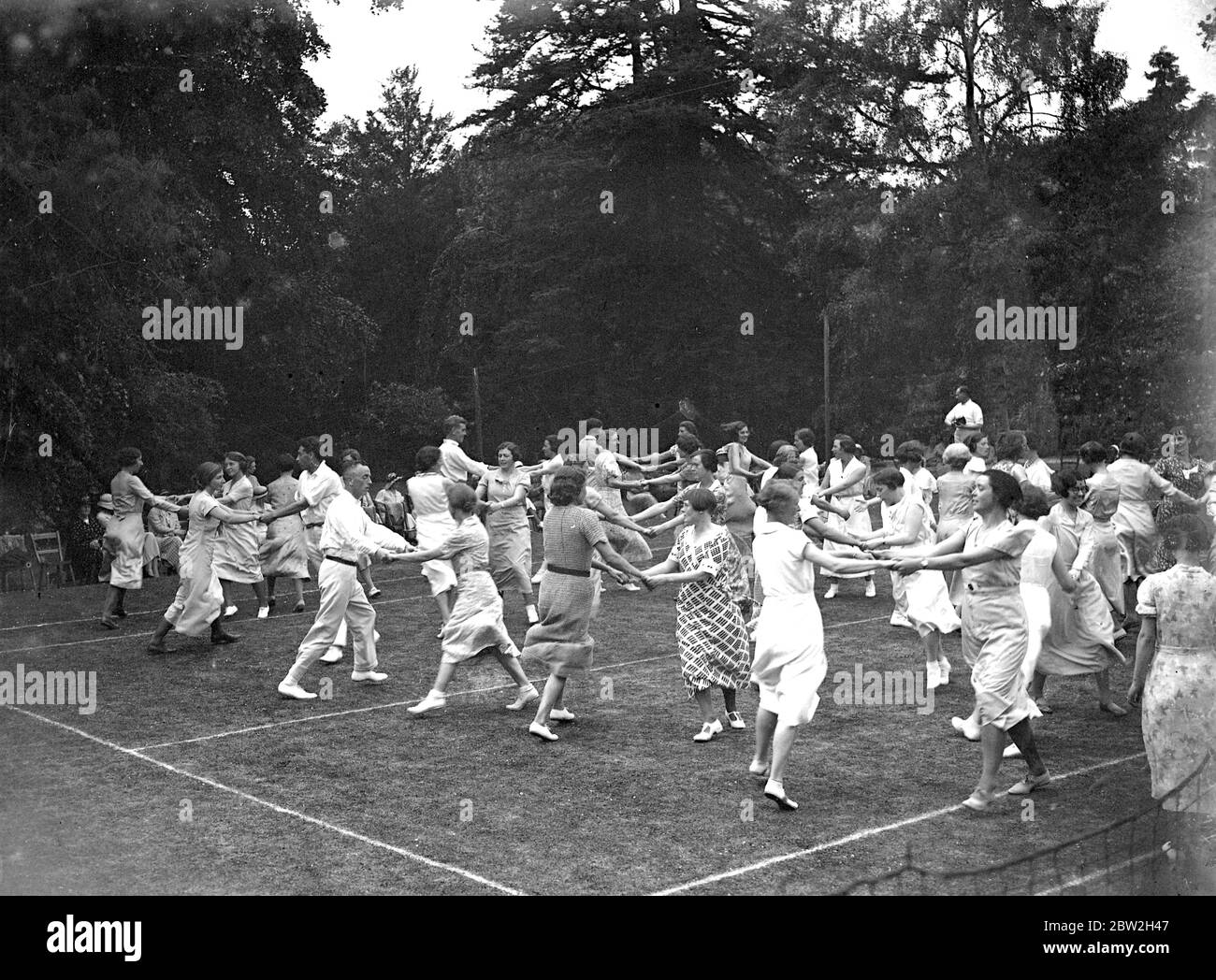 Folk dancing in Orpington, Kent. 1934 Stock Photo