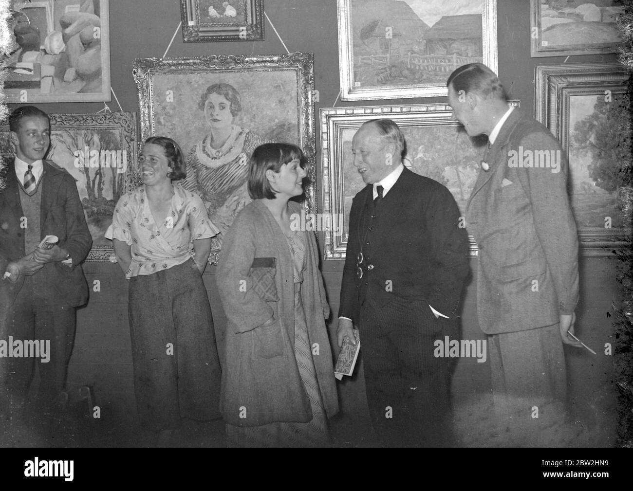 Lord Waring at Eltham Art Bazaar. 1934 Stock Photo