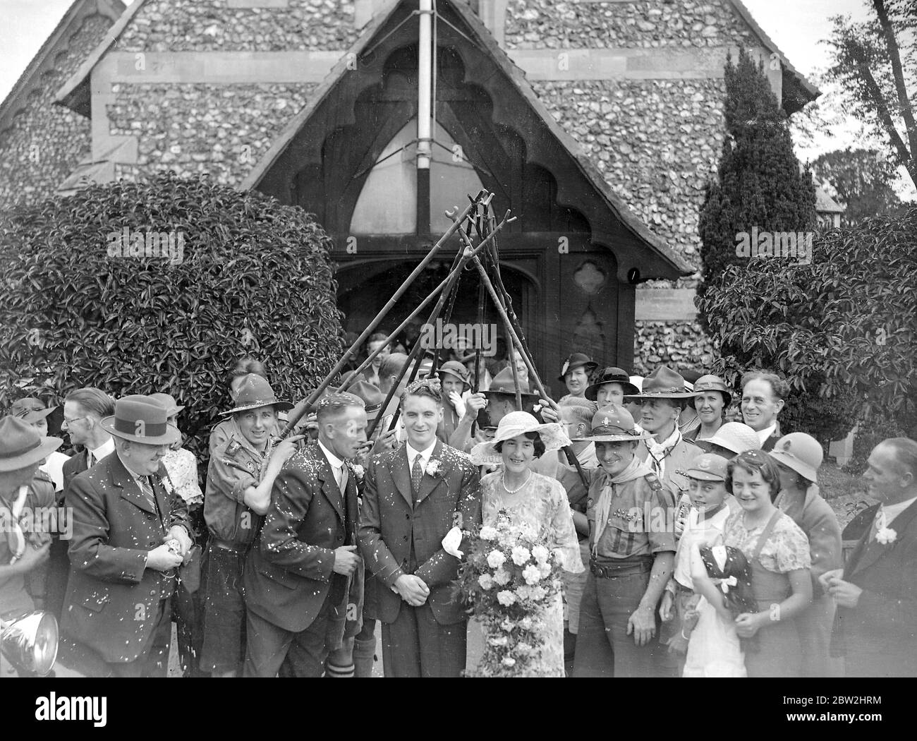 Clark-Gee Wedding. 1934 Stock Photo