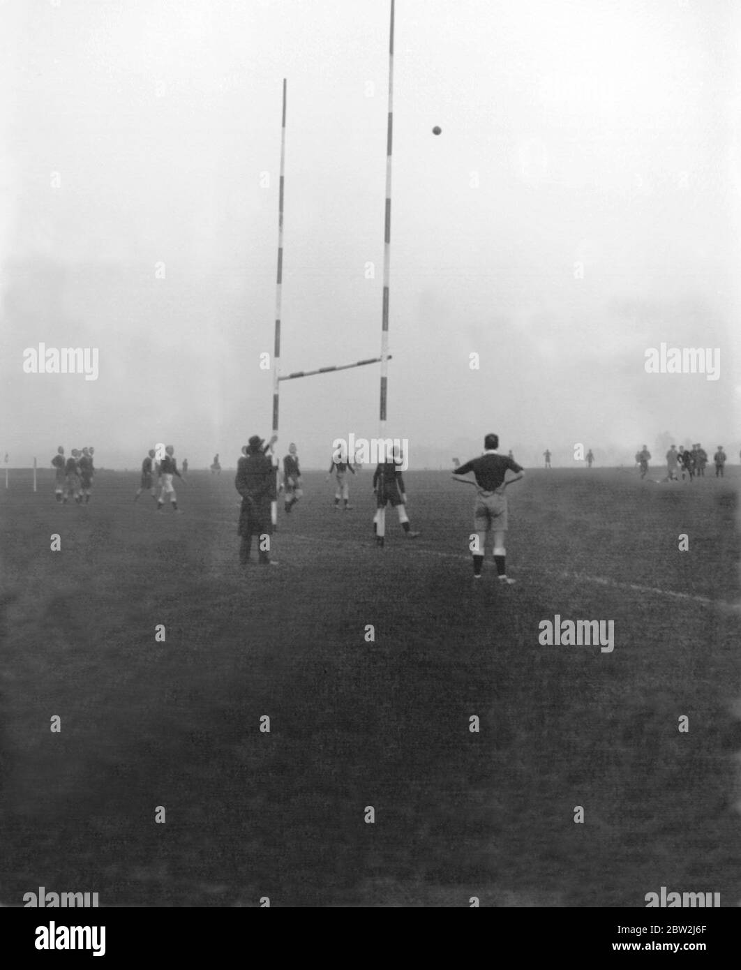 Rugby goal. 1933 Stock Photo