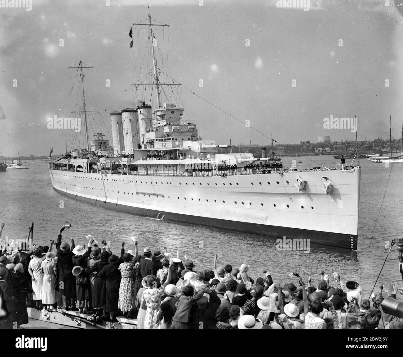Aboard H.M.S. Suffolk at Portsmouth. with her cargo of some of the £