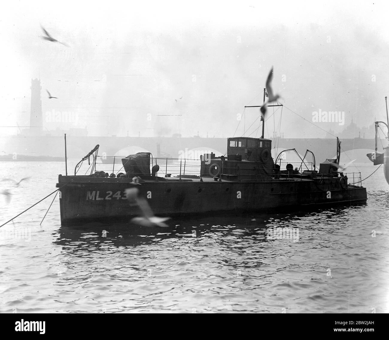 The M.L.243 presented by the Admiralty to the Ashdown Sea Scouts for instructional purposes. 26 May 1941 Stock Photo