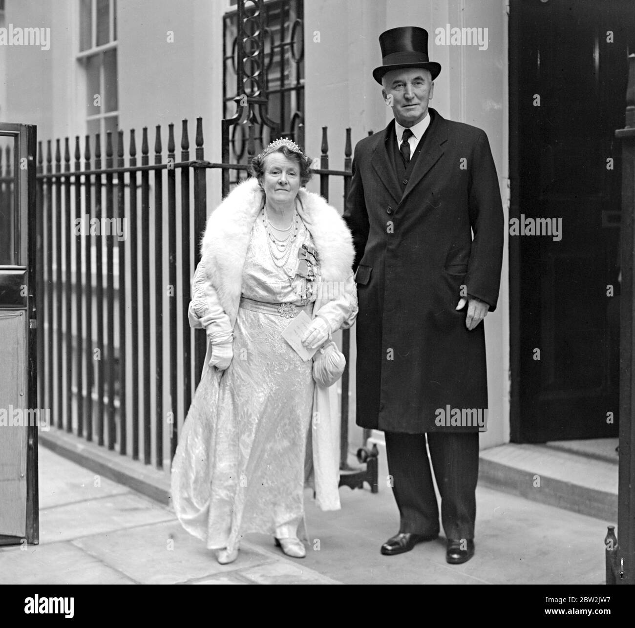 State opening Of Parliament. Sir John Simon and Lady Simon. 1938 Simon