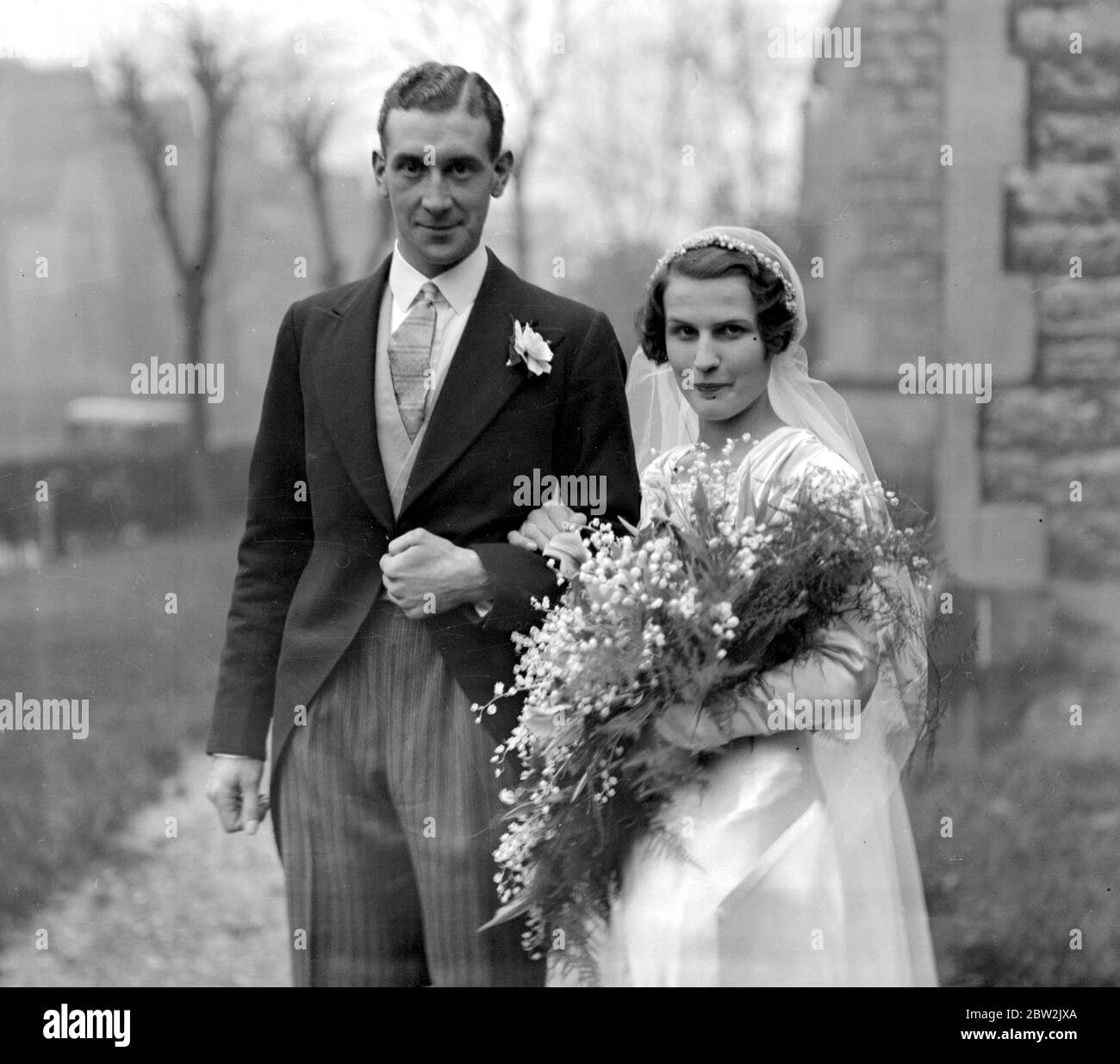 Wedding of Mr W.T. Whewell, The well-known amateur. 3 January 1935 Stock Photo