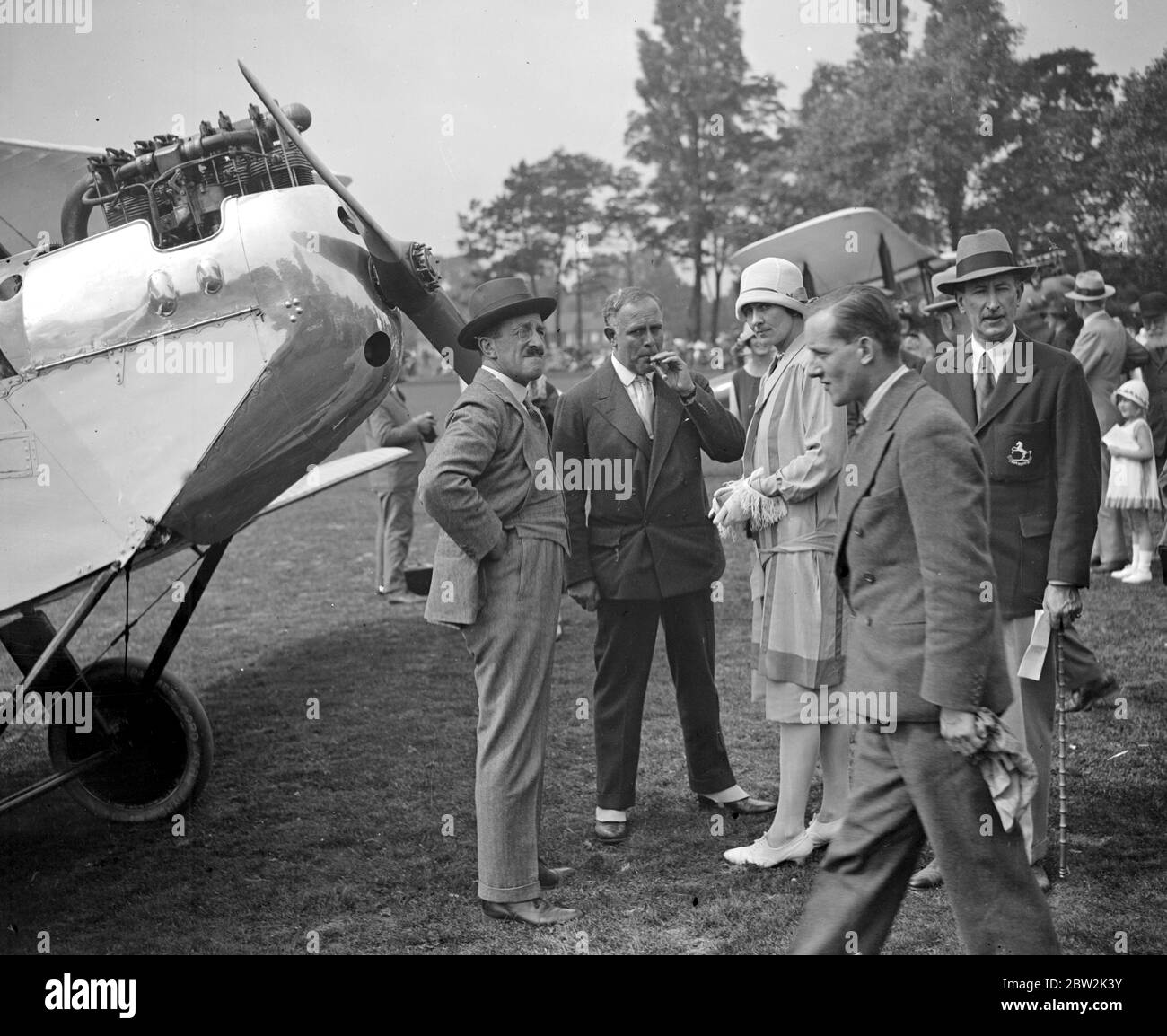 Flying Day at Roehampton. Centre - Mr Perrin (secretary Royal Aero Club) 17 July 1926 Stock Photo
