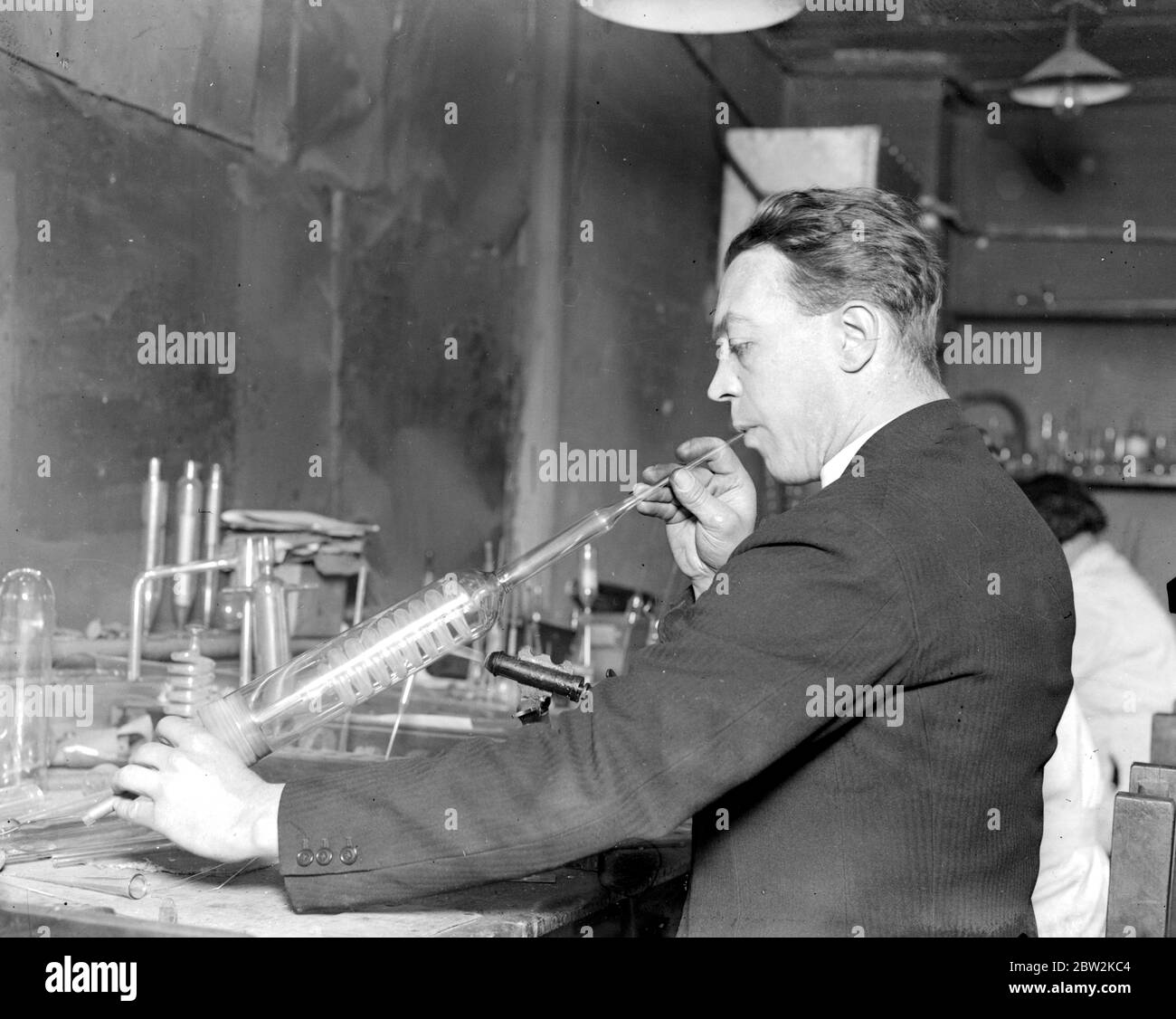 Glass blowing industry . 1 May 1931 Stock Photo Alamy