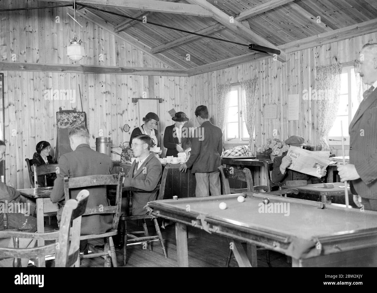 Unemployed hut at Sidcup, Kent. 1934 Stock Photo