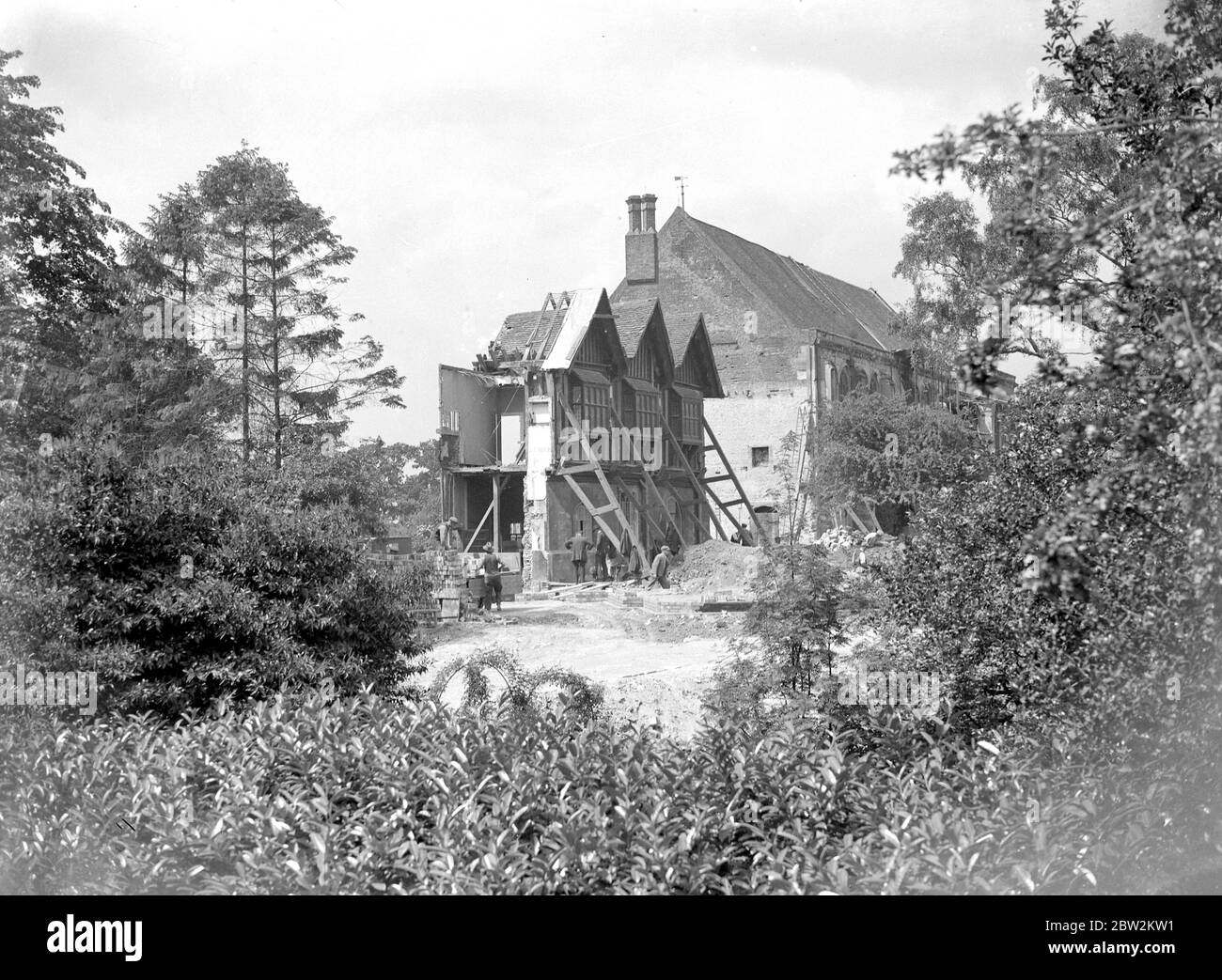 Eltham Place as rebuilding takes place. 1934 Stock Photo Alamy