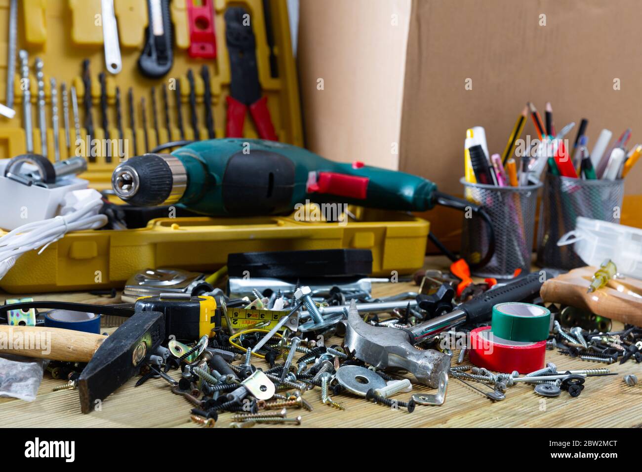 Repair Work Tools Set tools supplies repair hi-res stock photography and images - Alamy