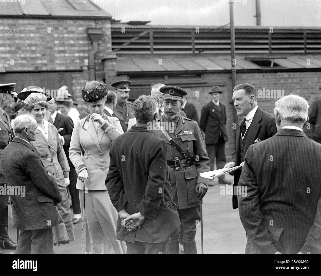 Royal visit to Bedford. At Messrs Allen's Aircraft Works 27 June 1918 ...