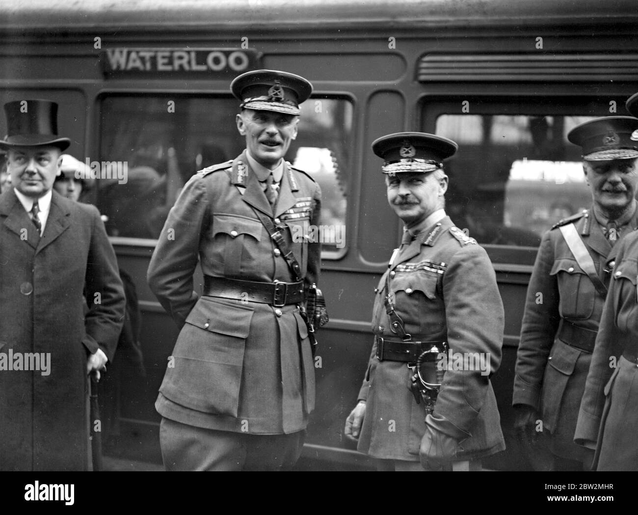 At Waterloo. General Sir Charles Harington and Earl of Cavan. Stock Photo