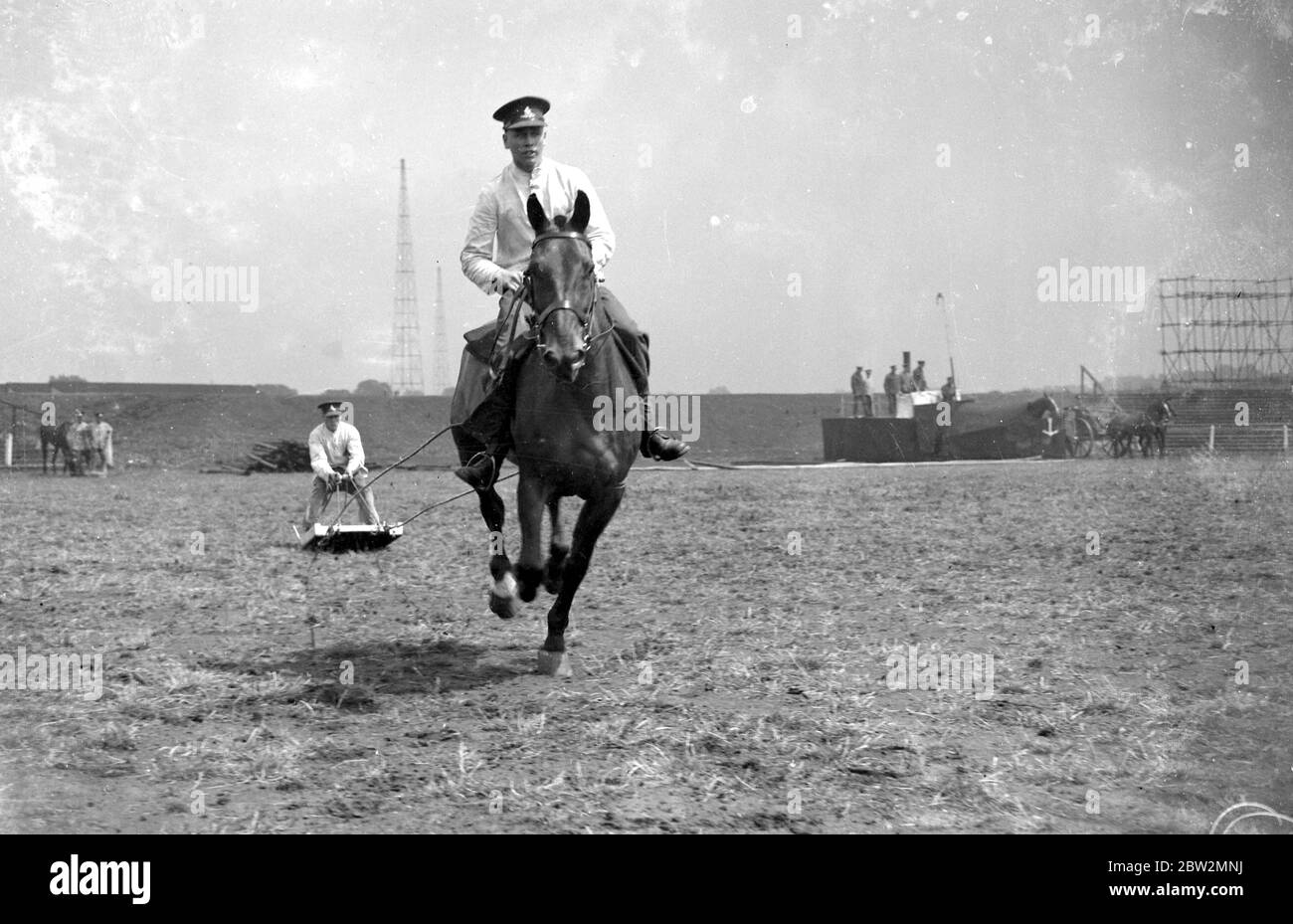Woolwich Tattoo. Horse with a sledge. 1934 Stock Photo