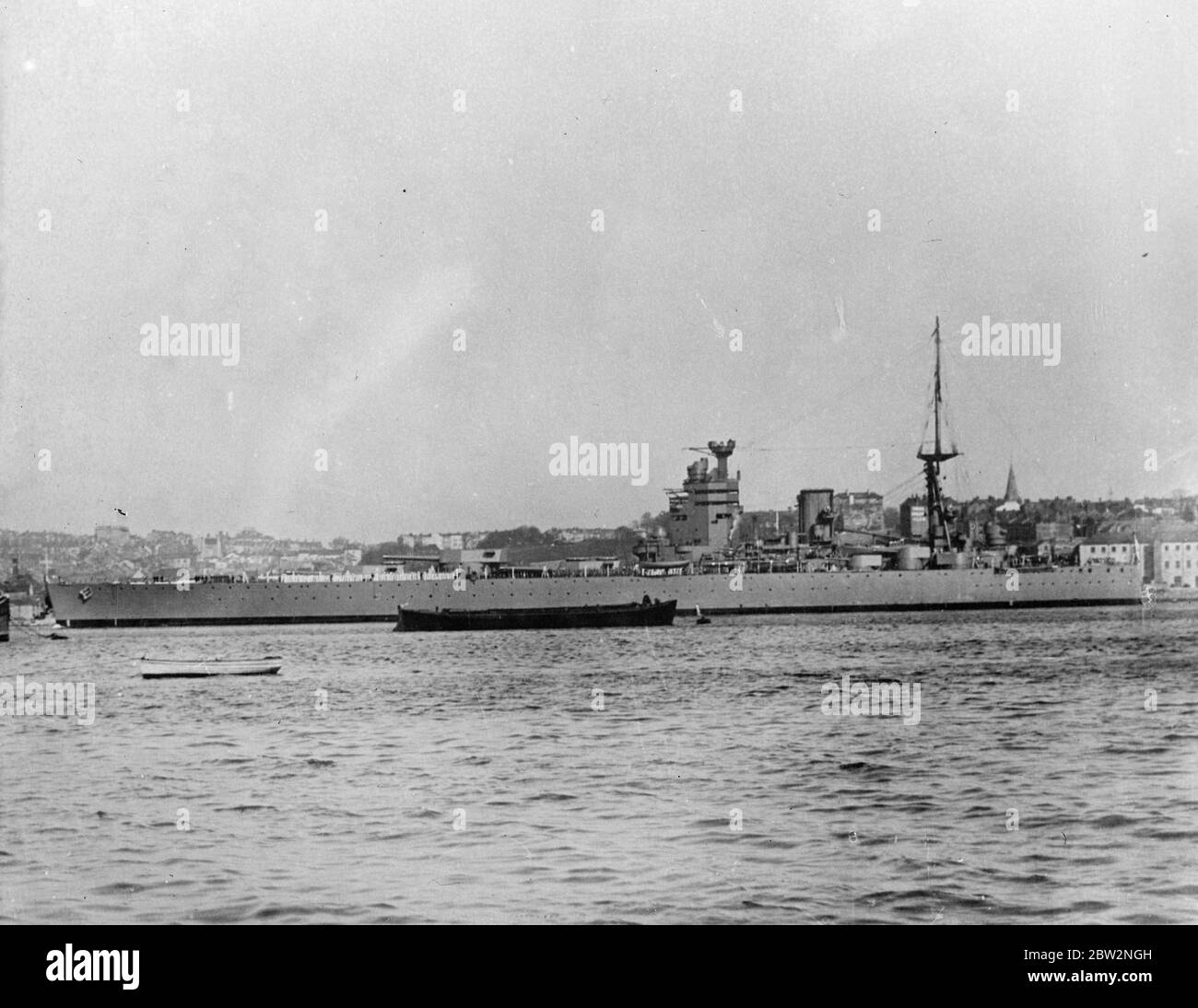 HMS Rodney (pennant number 29) one of two Nelson-class battleships . 10 ...