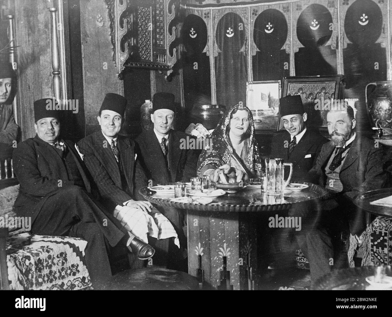 Dyang Muda of Sarwak celebrating in Paris after entering into Mohammedan faith . 30s, 30's, 1930s, 1930's, thirties, nineteen thirties Stock Photo