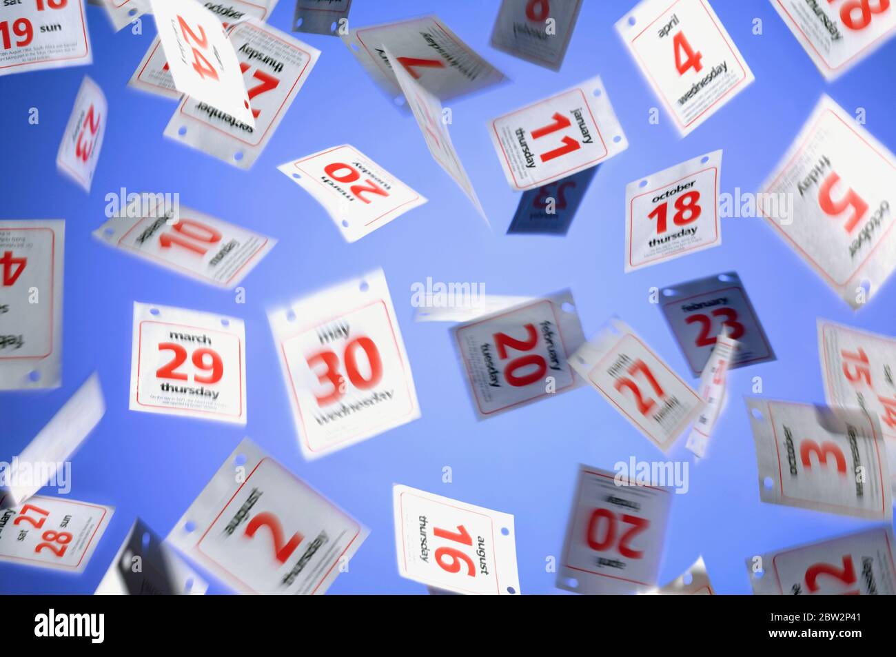 Falling calendar dates (digital composite Stock Photo Alamy