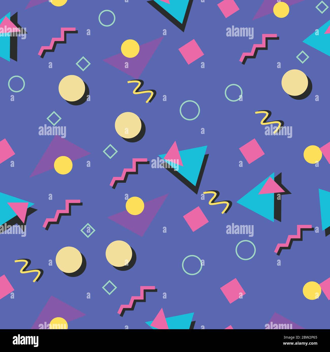 Vector 90s Style Seamless Pattern Background Stock Vector Image & Art -  Alamy