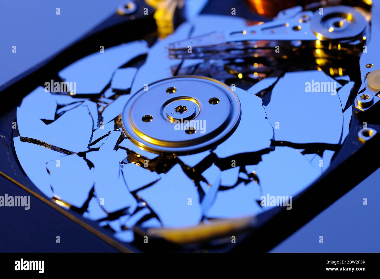 A broken computer hard drive Stock Photo Alamy