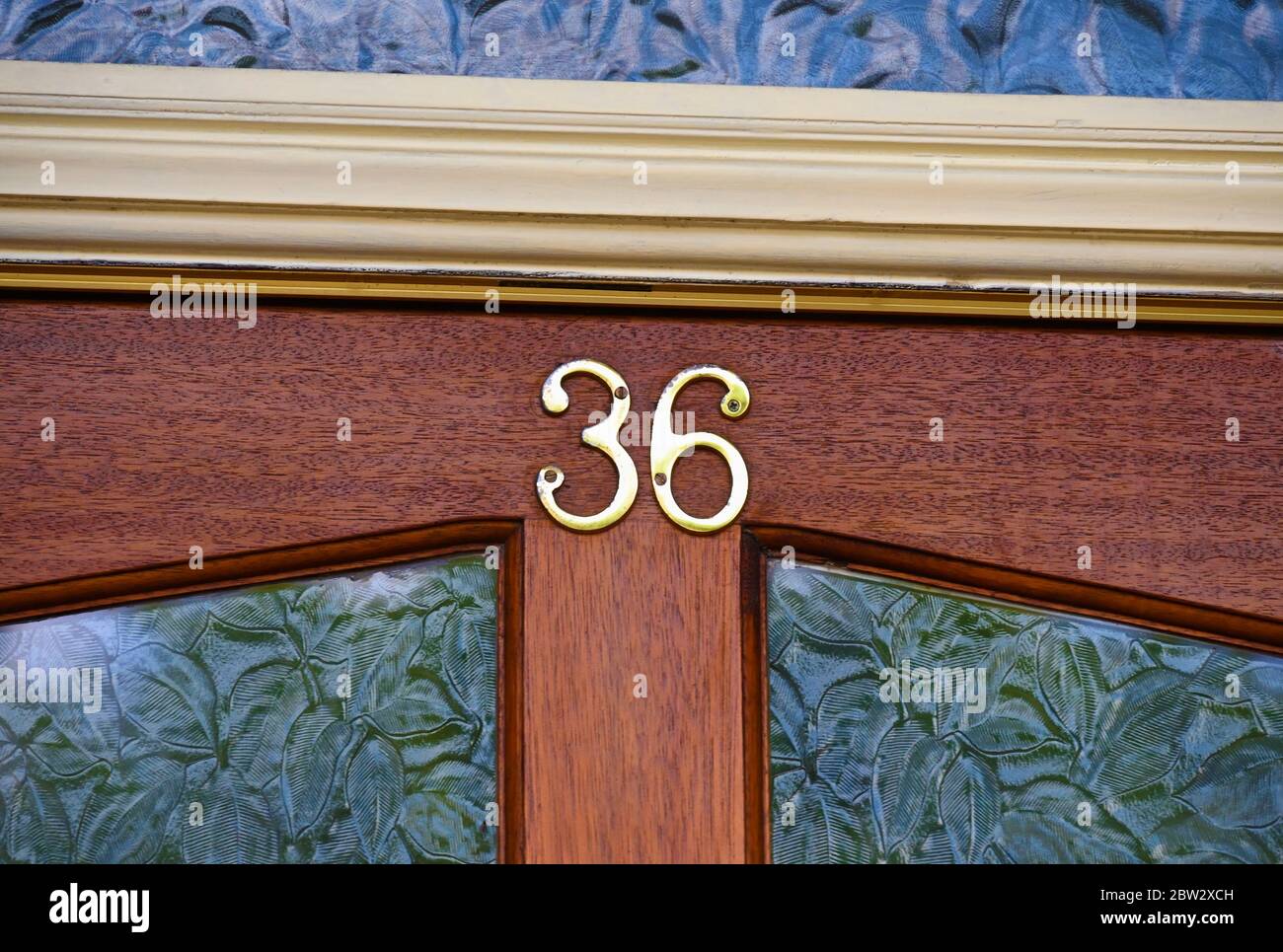 House Number 36. Glebe Road. Kendal, Cumbria, England, United Kingdom, Europe. Stock Photo
