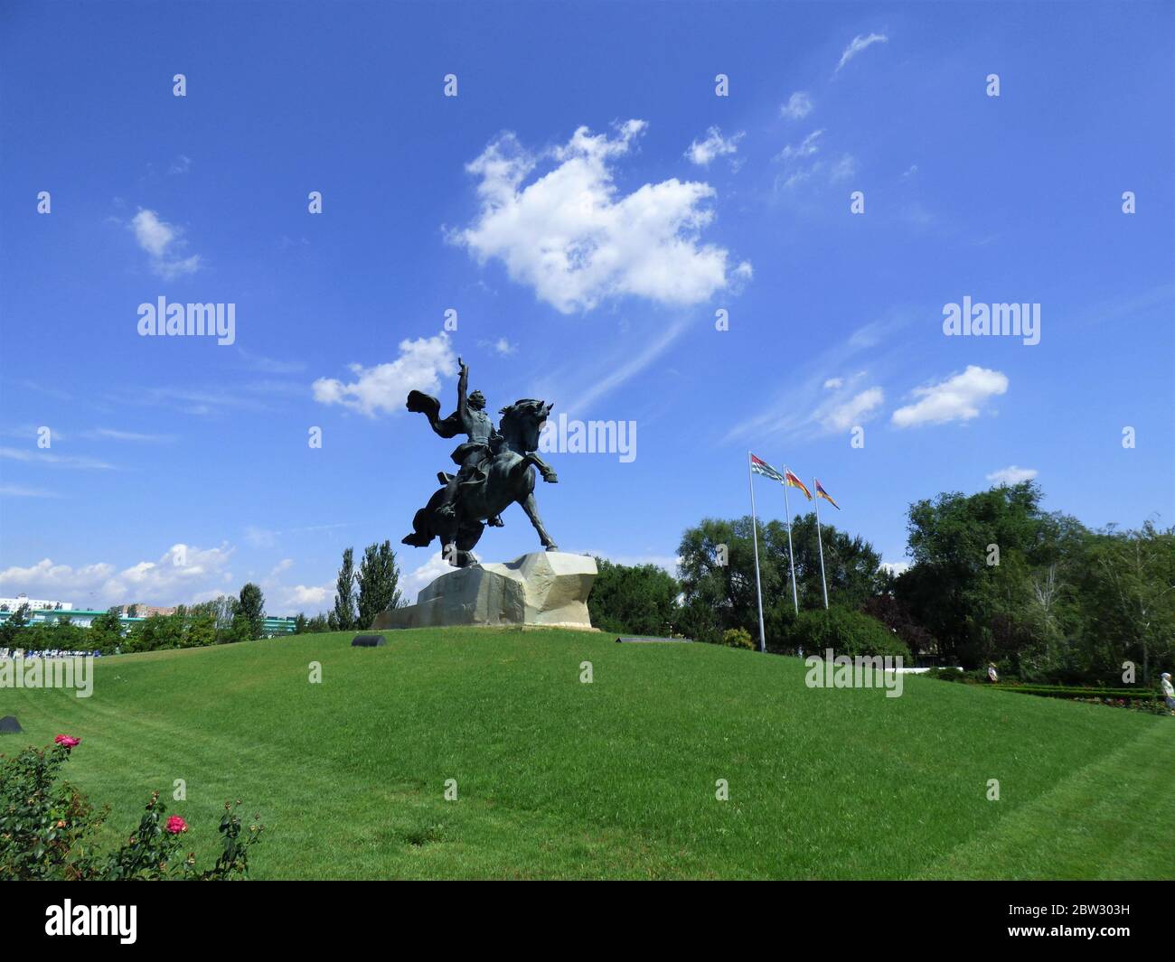 Alexander Suvorov's monument by Vladimir and Valentin Artamonov, Tiraspol, Stock Photo