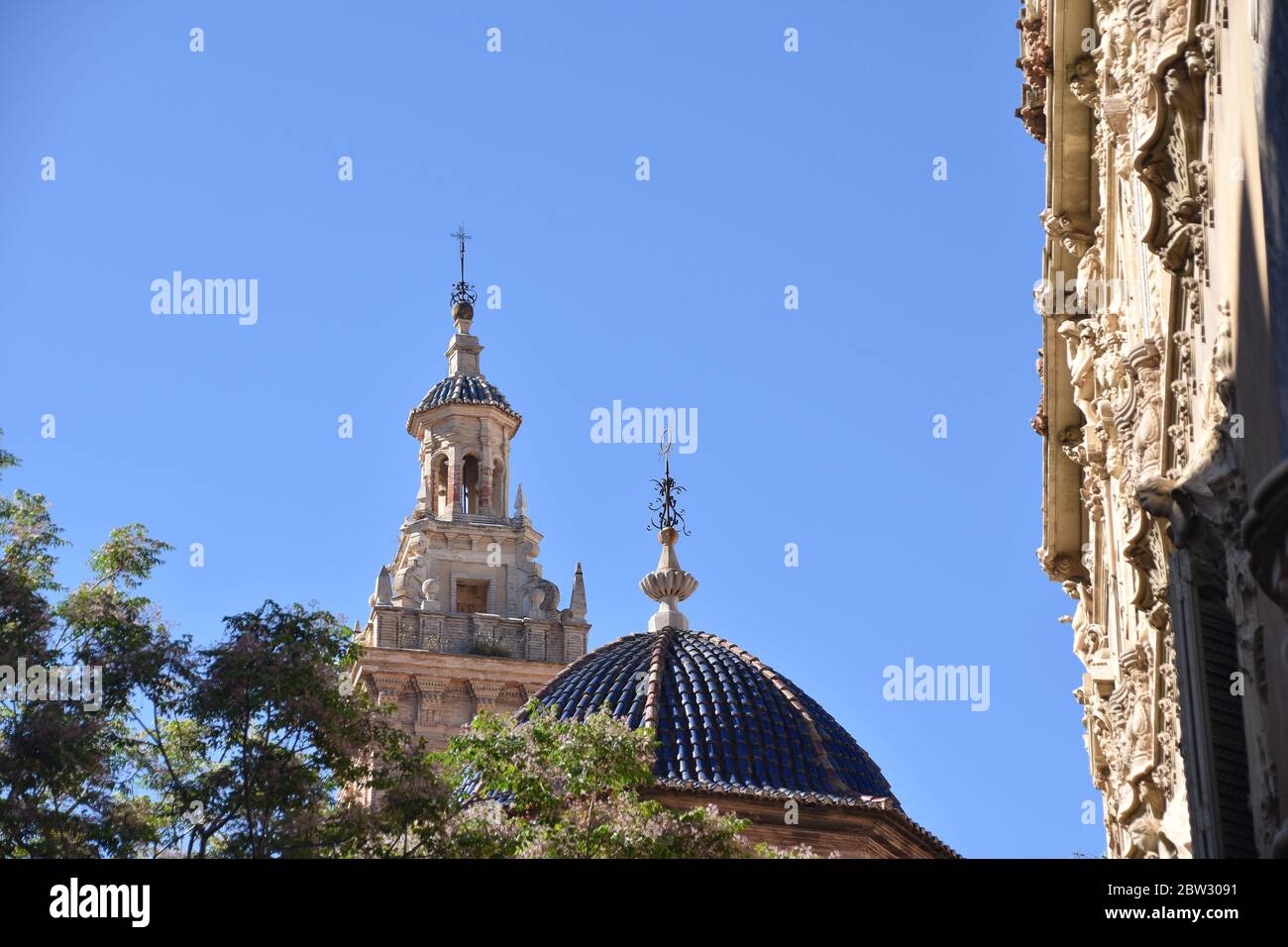 Baroque buildings in Valencia, Spain Stock Photo Alamy
