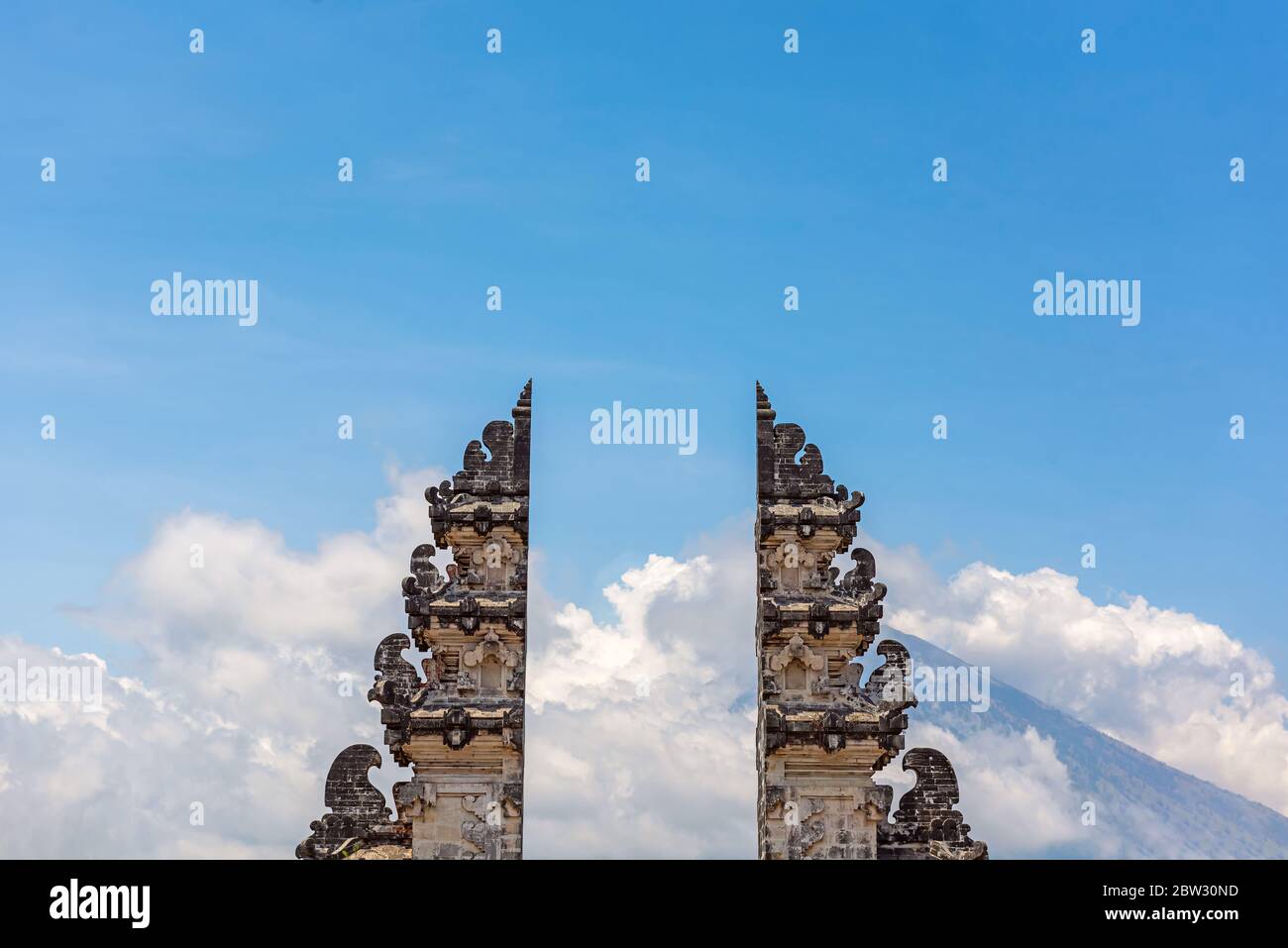 Door of evil and good. Pura Luhur Lempuyang temple Bali Indonesia. Stock Photo