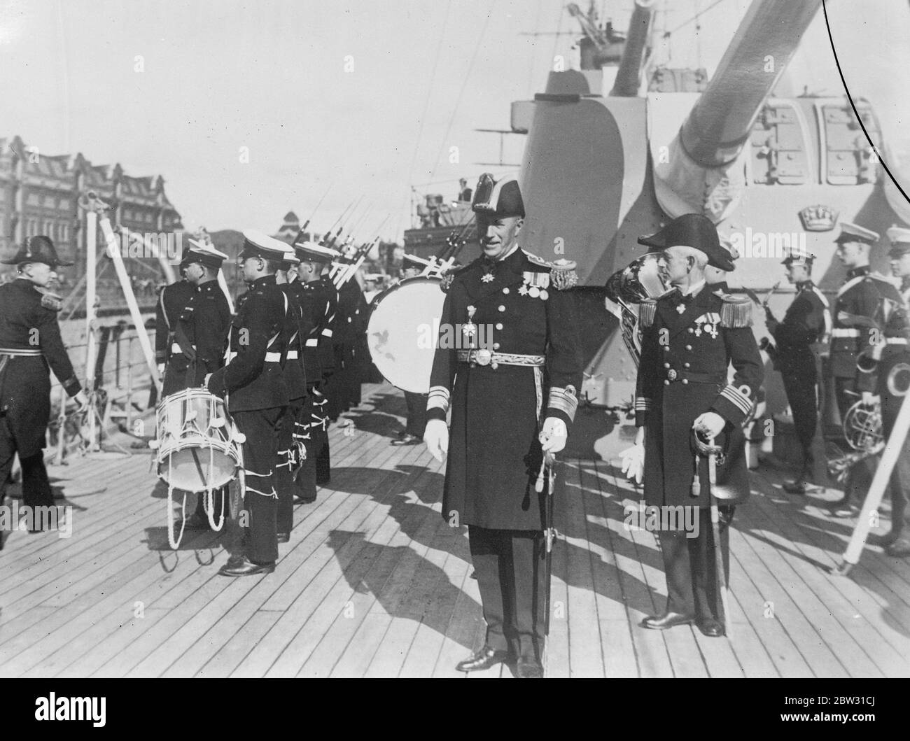 Prince of Wales arrives in Copenhagen . 1932 Stock Photo