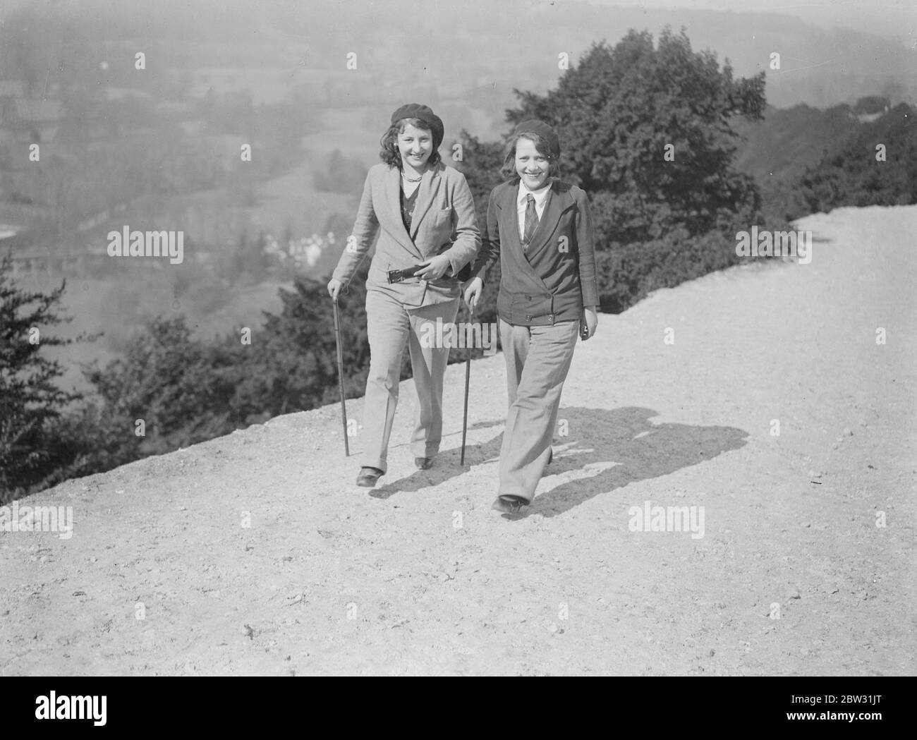 Hikers girls Black and White Stock Photos & Images - Alamy