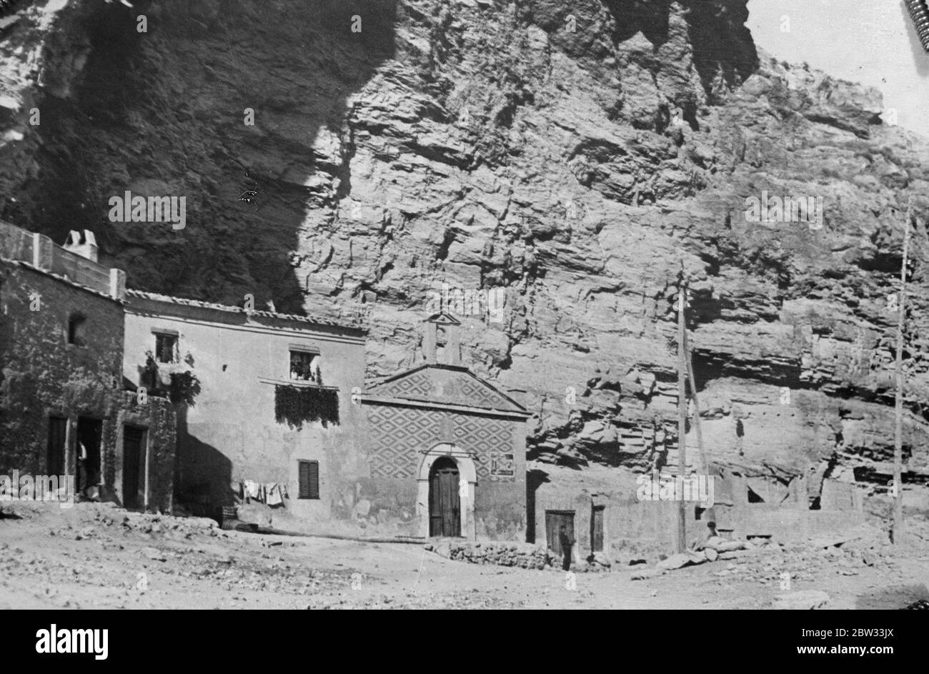 Mountain homes of, Spainish Gypsies . Stock Photo